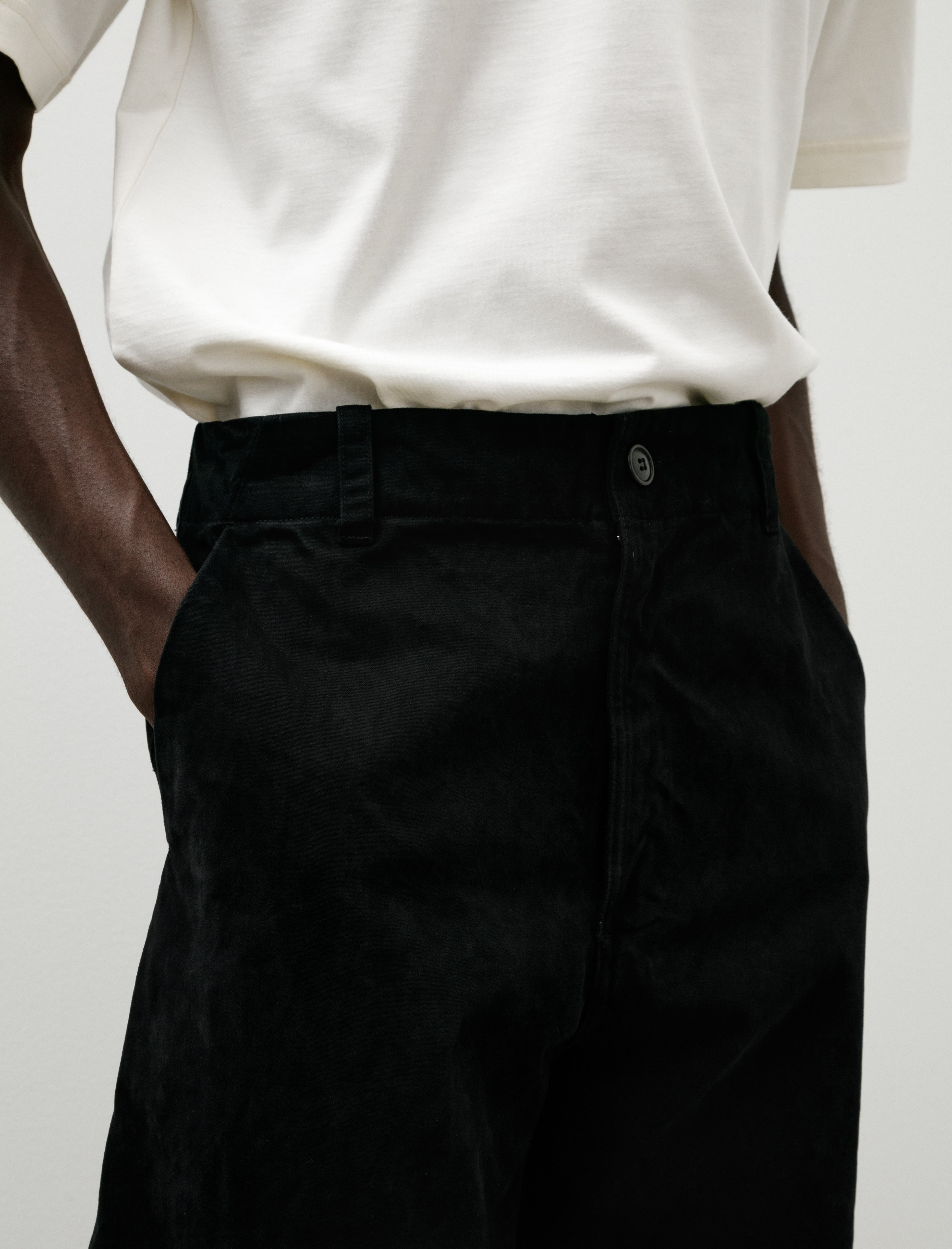 Arpenteur Lux Pants Garment Dyed Moleskin Black