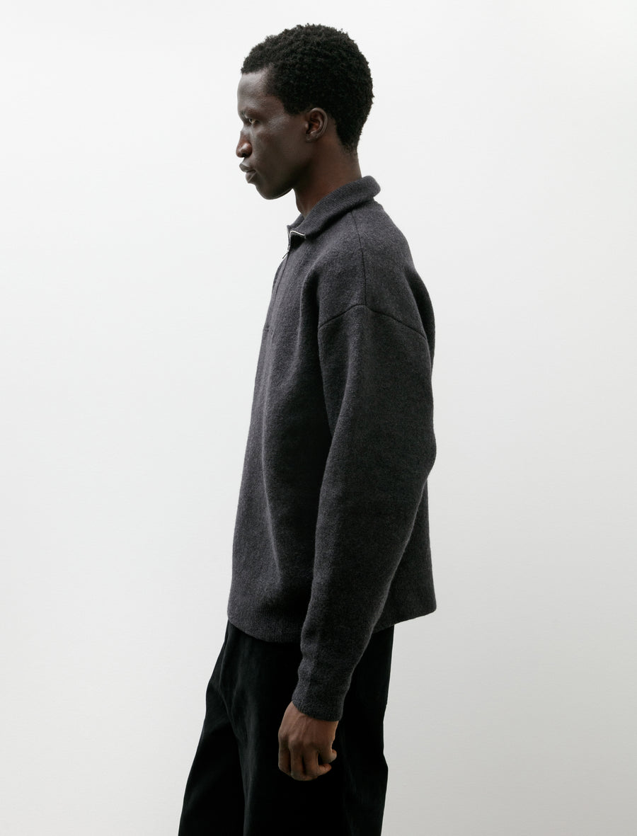 Cam Sweater Felted Wool Charcoal - Image 3