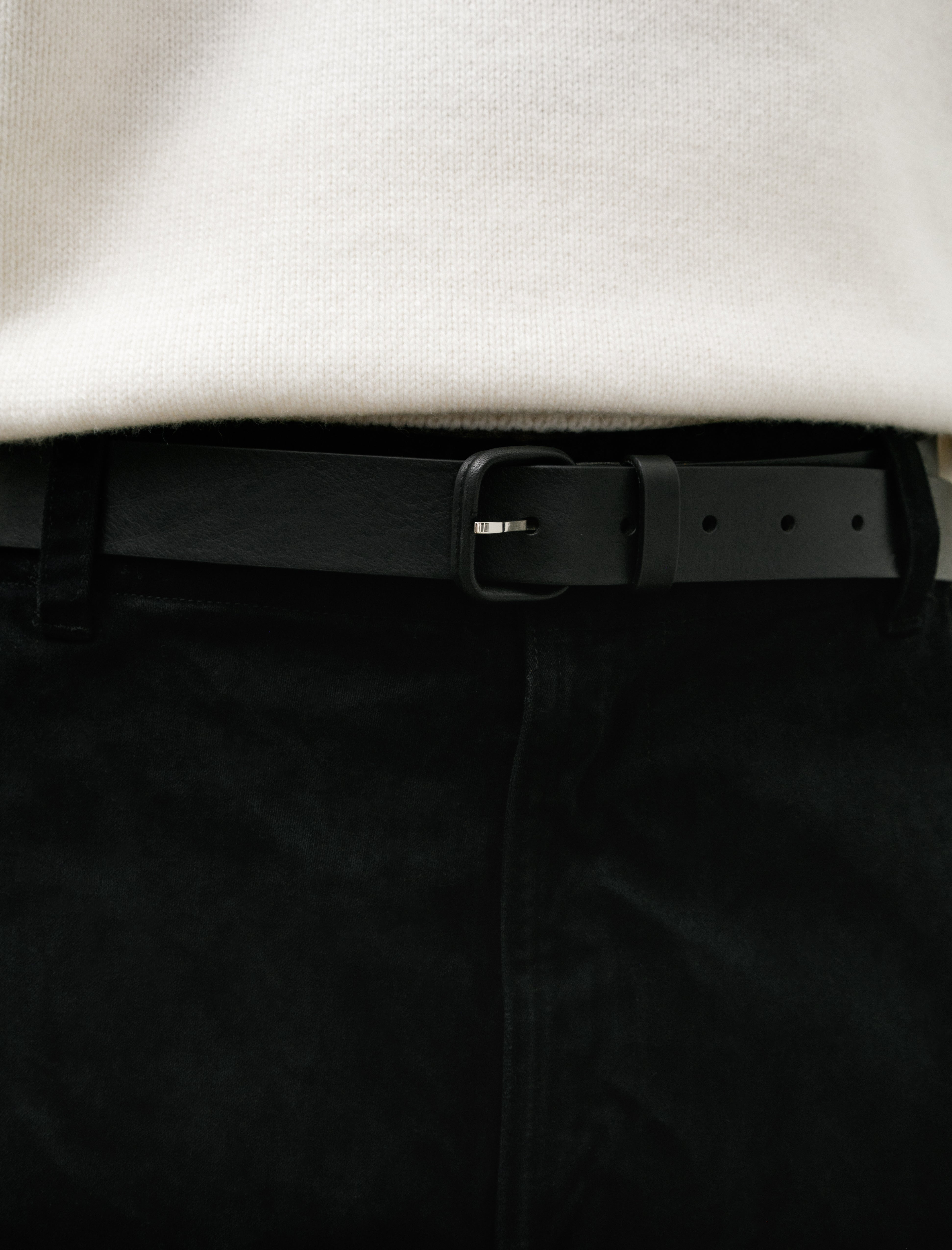 Arpenteur Logic Veg Tanned Leather Belt Black