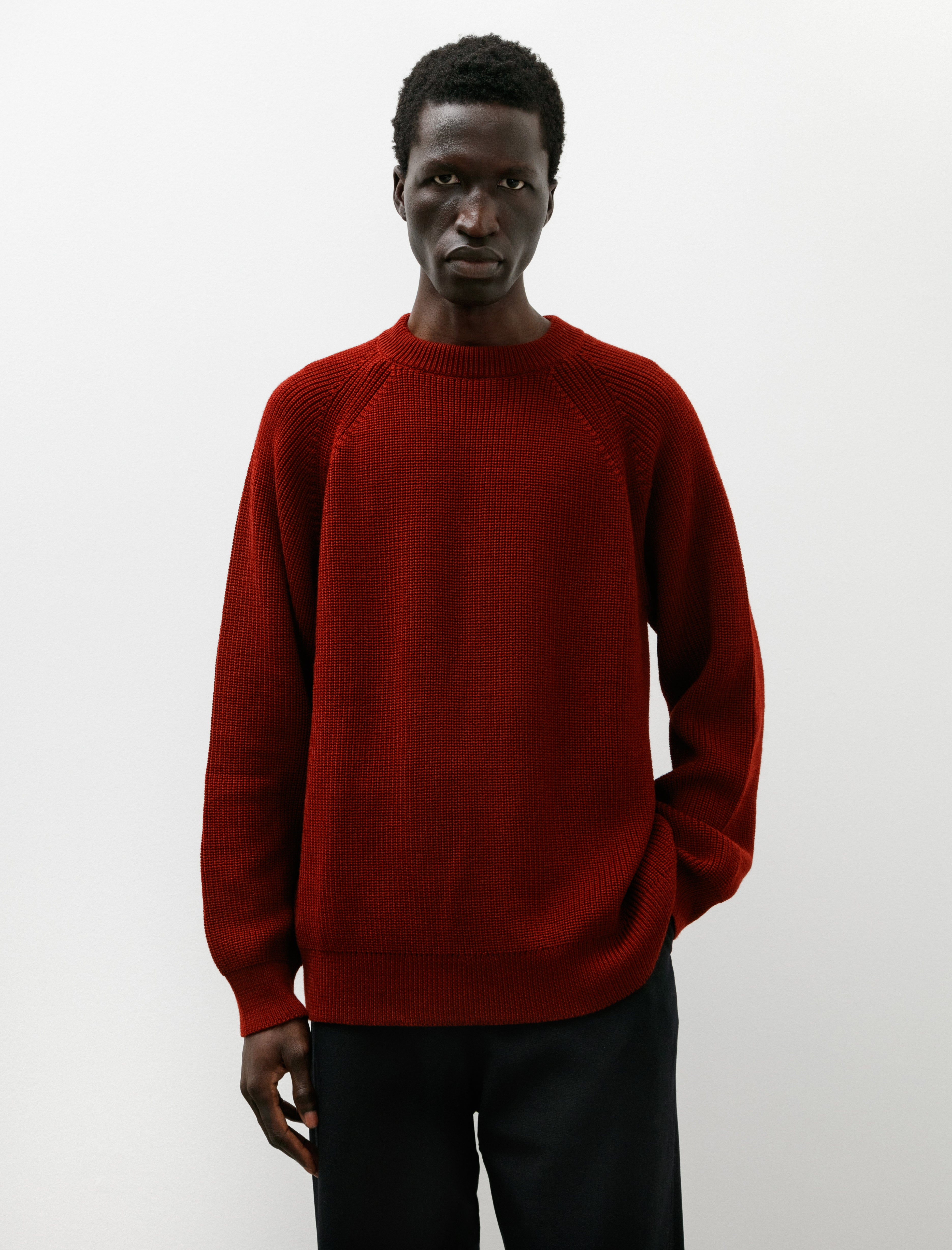 Arpenteur Plano Sweater Merino Wool Rib Red