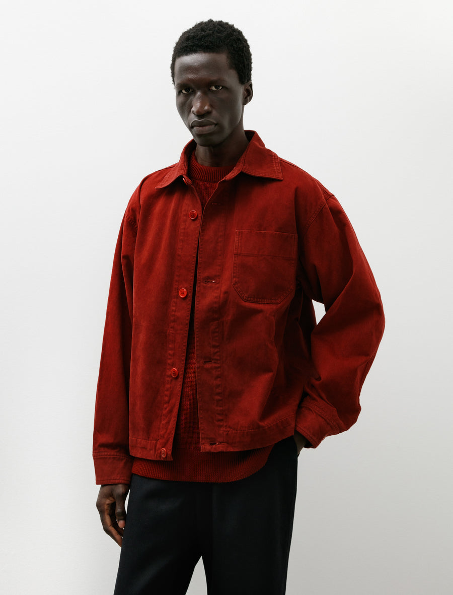 Lux Jacket Garment Dyed Moleskin Red - Image 1