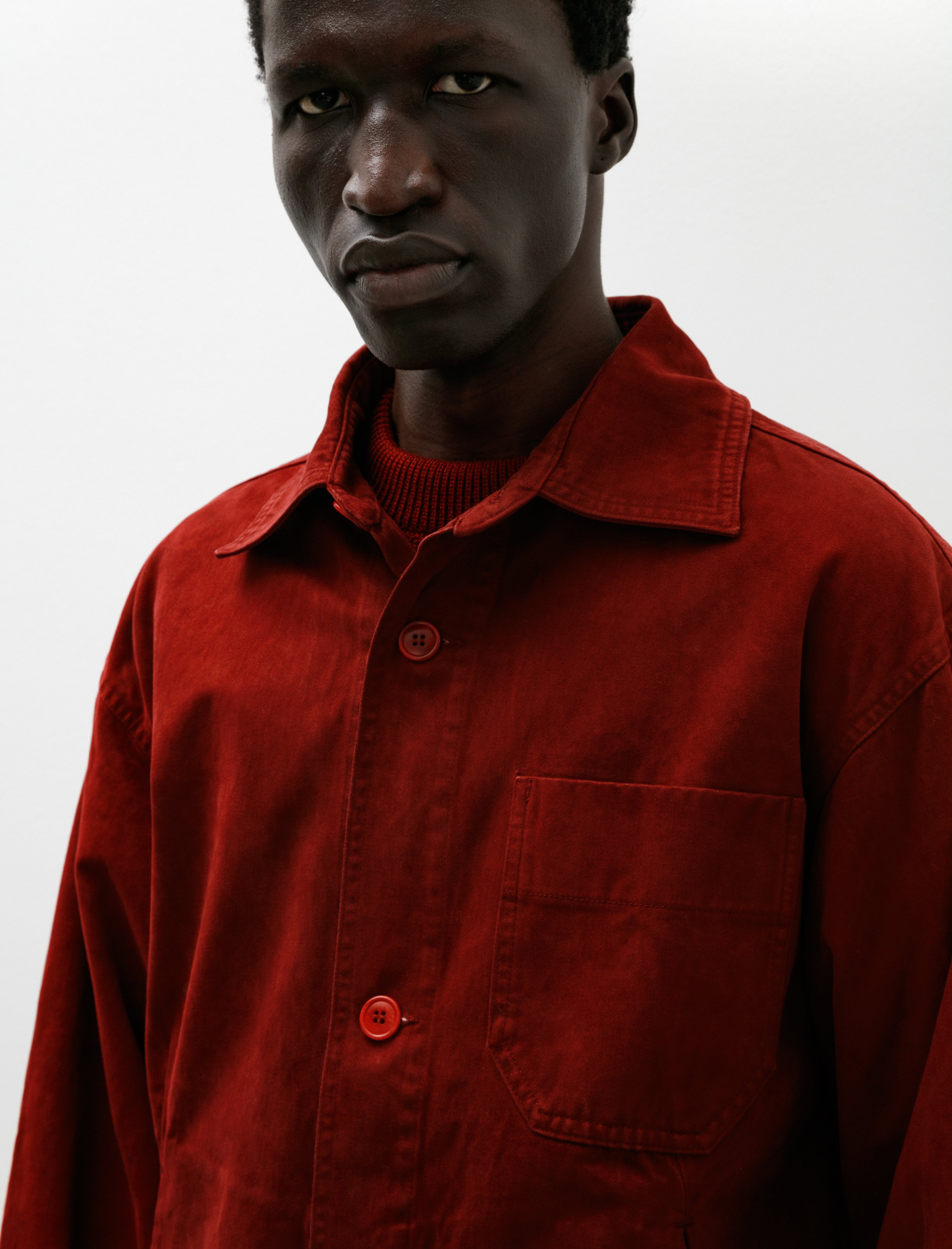 Arpenteur Lux Jacket Garment Dyed Moleskin Red