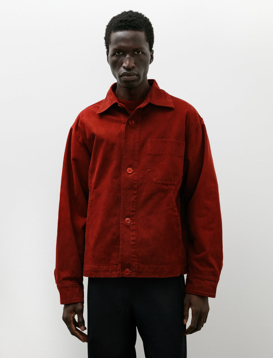 Lux Jacket Garment Dyed Moleskin Red - Image 4