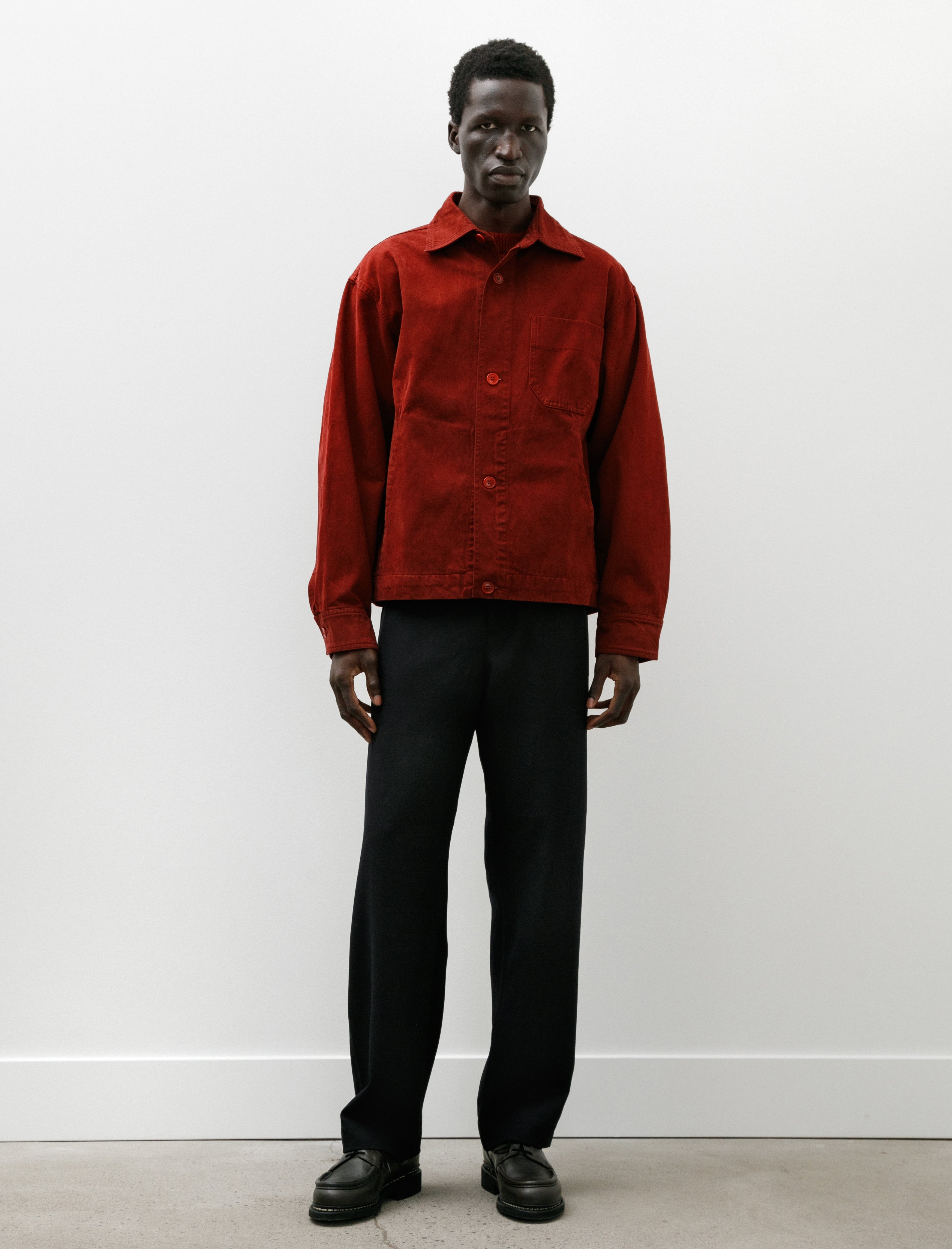 Arpenteur Lux Jacket Garment Dyed Moleskin Red