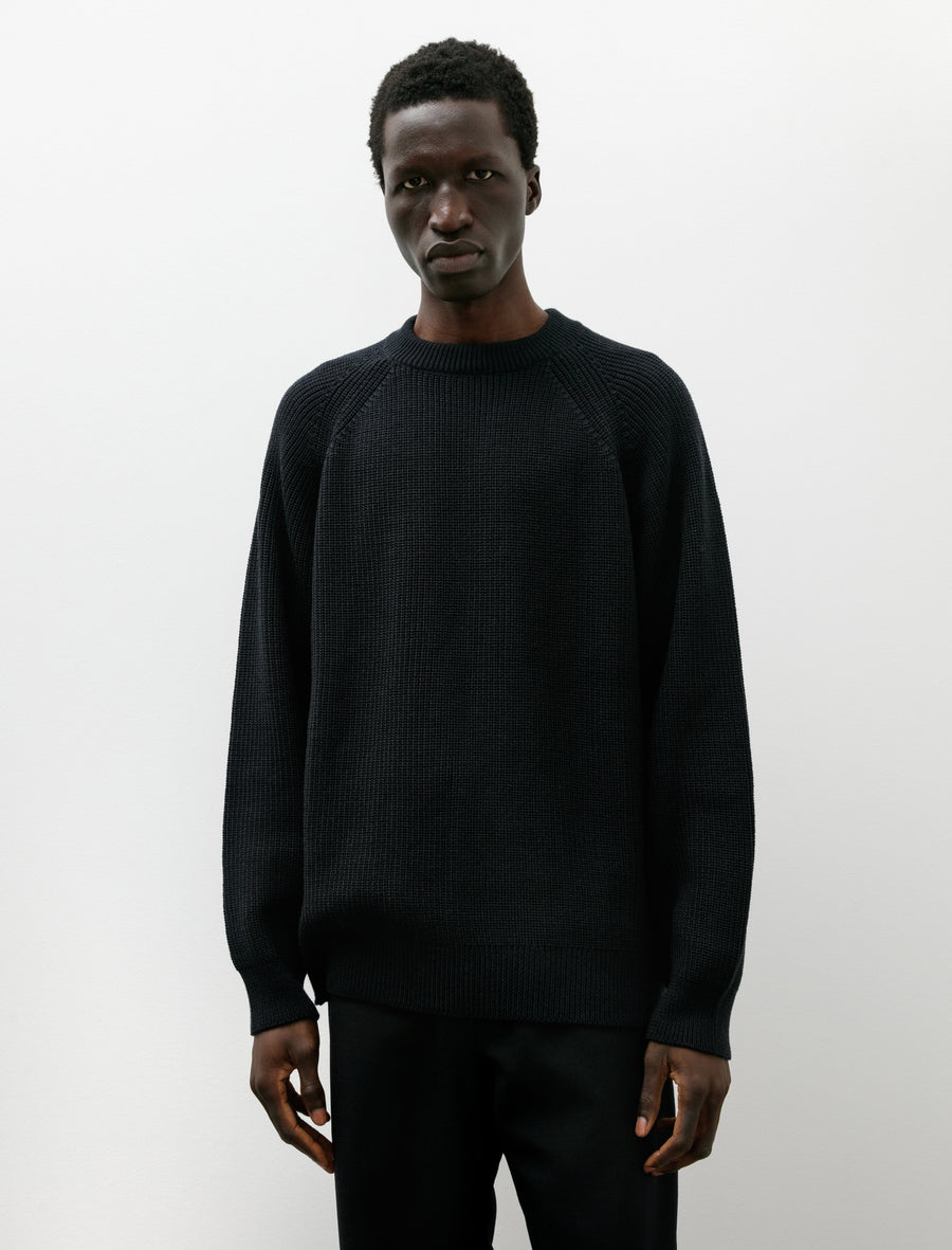 Plano Sweater Merino Wool Rib Midnight - Image 1