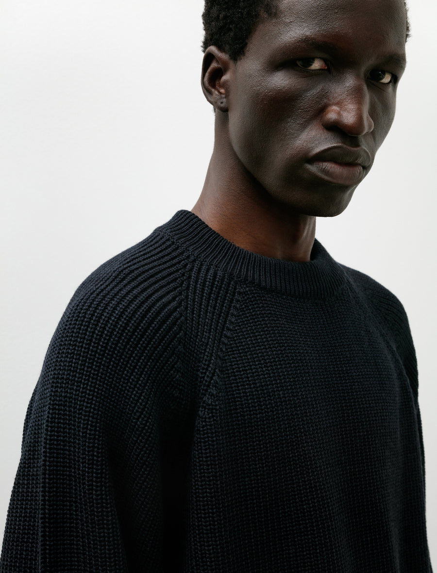 Plano Sweater Merino Wool Rib Midnight - Image 4