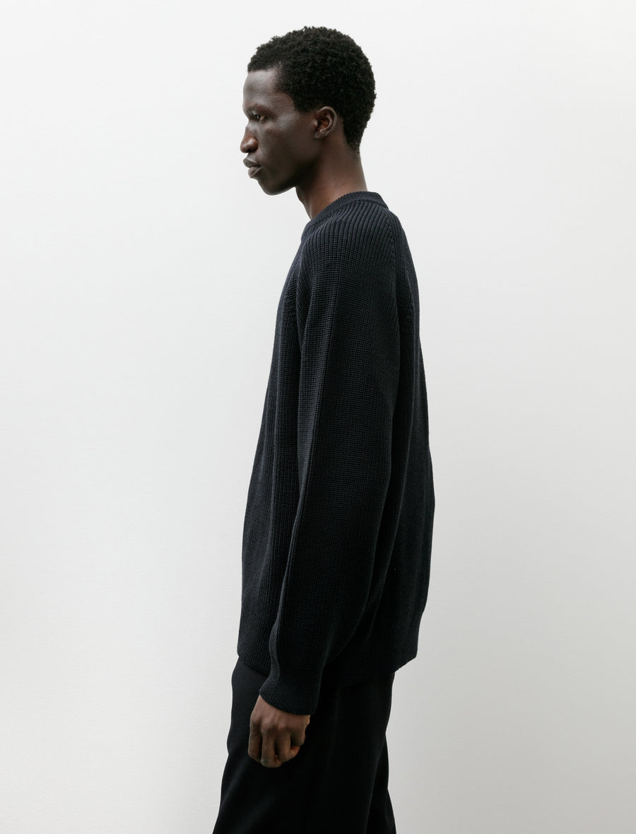 Plano Sweater Merino Wool Rib Midnight - Image 3