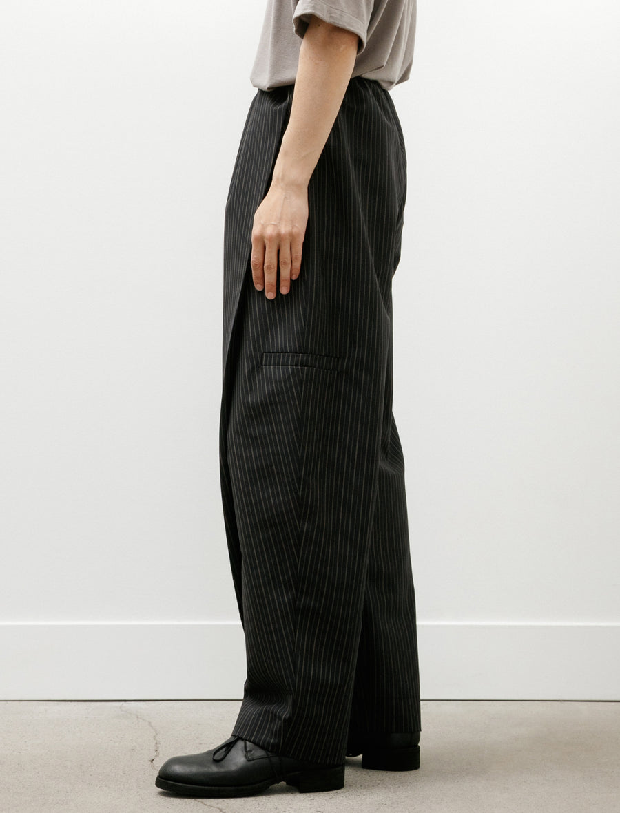 LB-11L-DDP Trousers Plain Wool Navy Double Stripe - Image 6