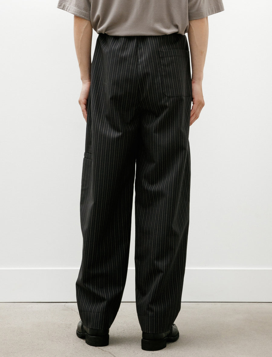LB-11L-DDP Trousers Plain Wool Navy Double Stripe - Image 5