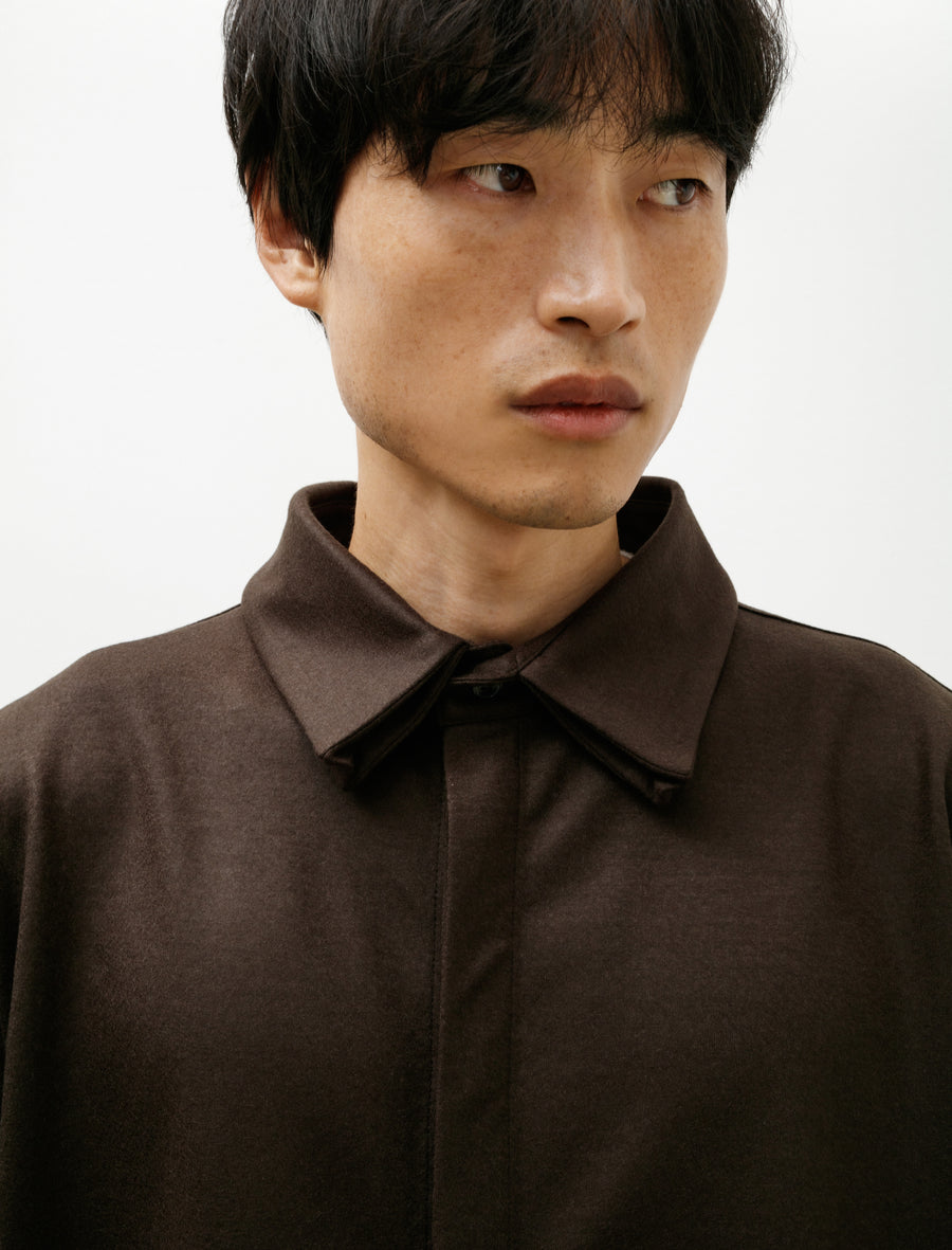 LB-25T-SC-FF Shirt Wool Flannel Brown - Image 4