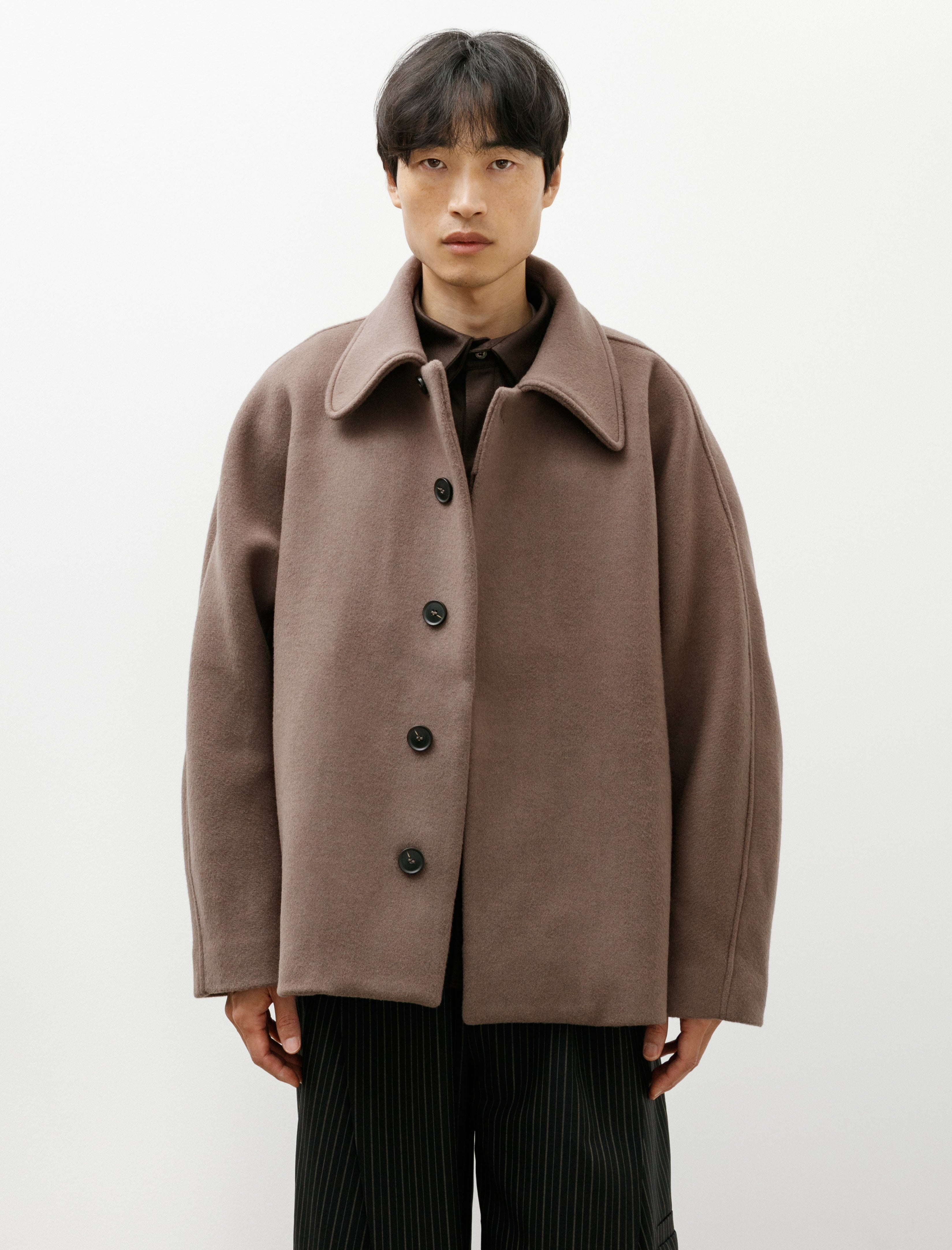 Lea Boberg LB-16D-TP Chore Jacket Boiled Wool Deadstock Taupe