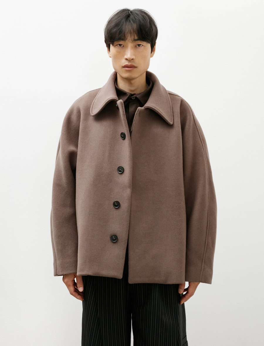 LB-16D-TP Chore Jacket Boiled Wool Deadstock Taupe - Image 4
