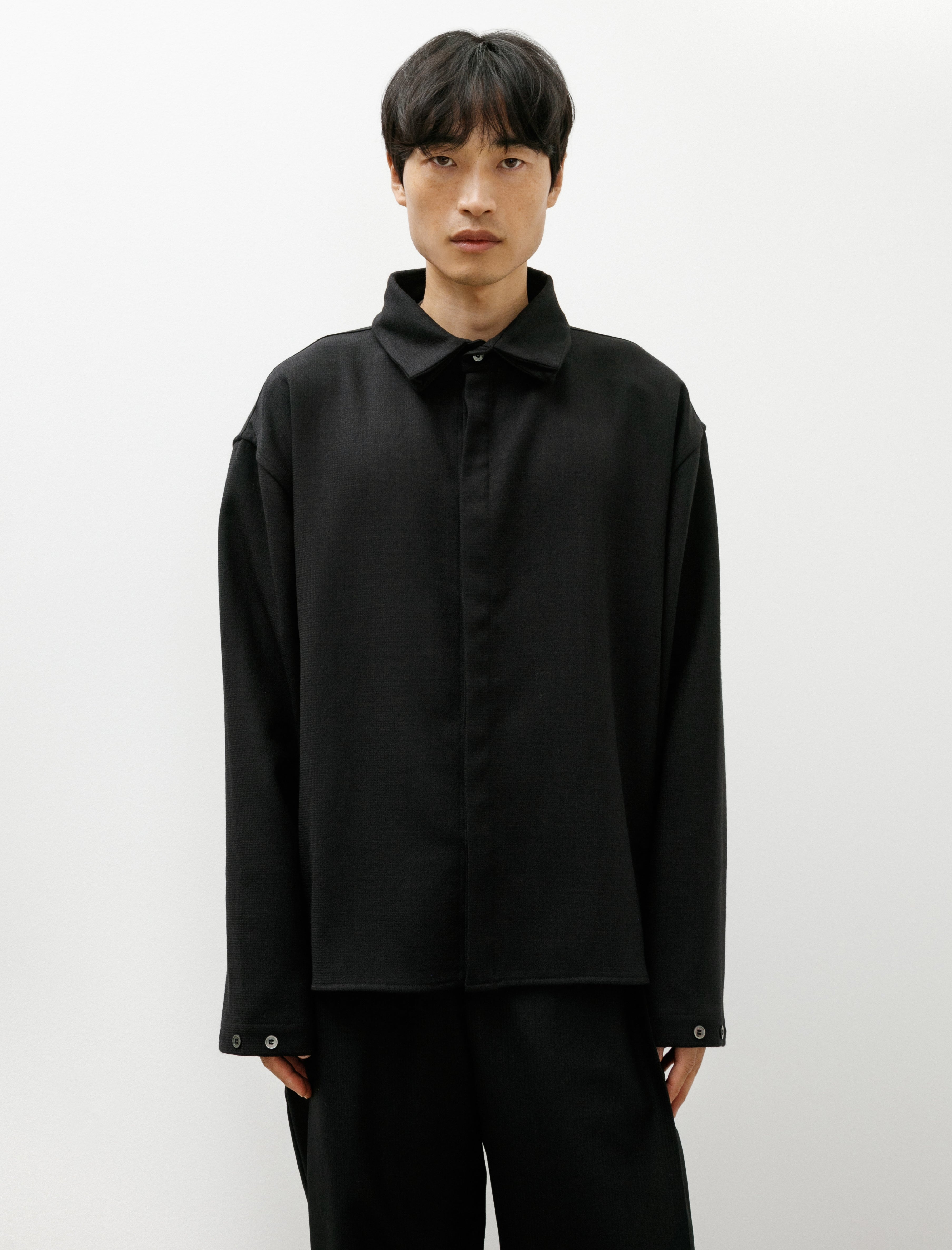 Lea Boberg LB-25BB-SC-FF Shirt Double Wool Crepe Black