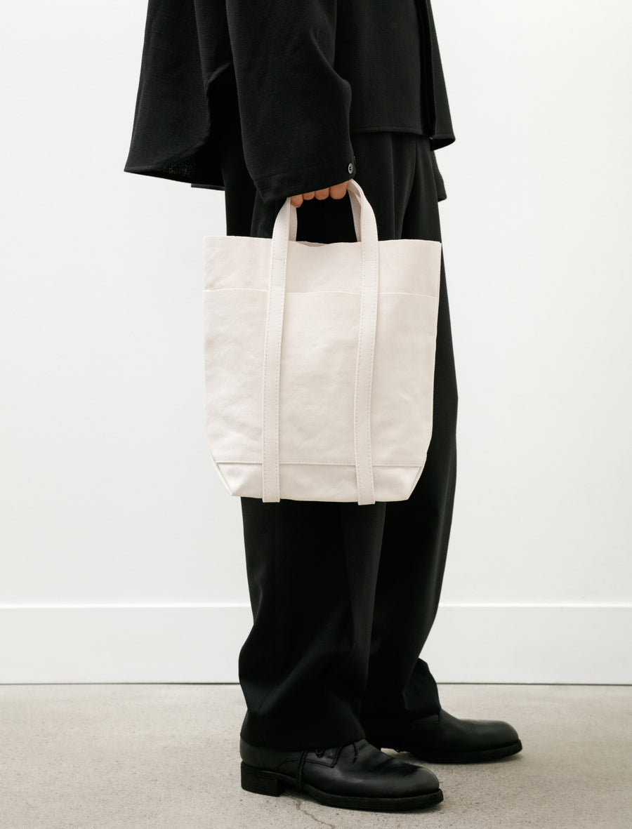 Washed Canvas 6 Pockets Tote TS White - Image 1
