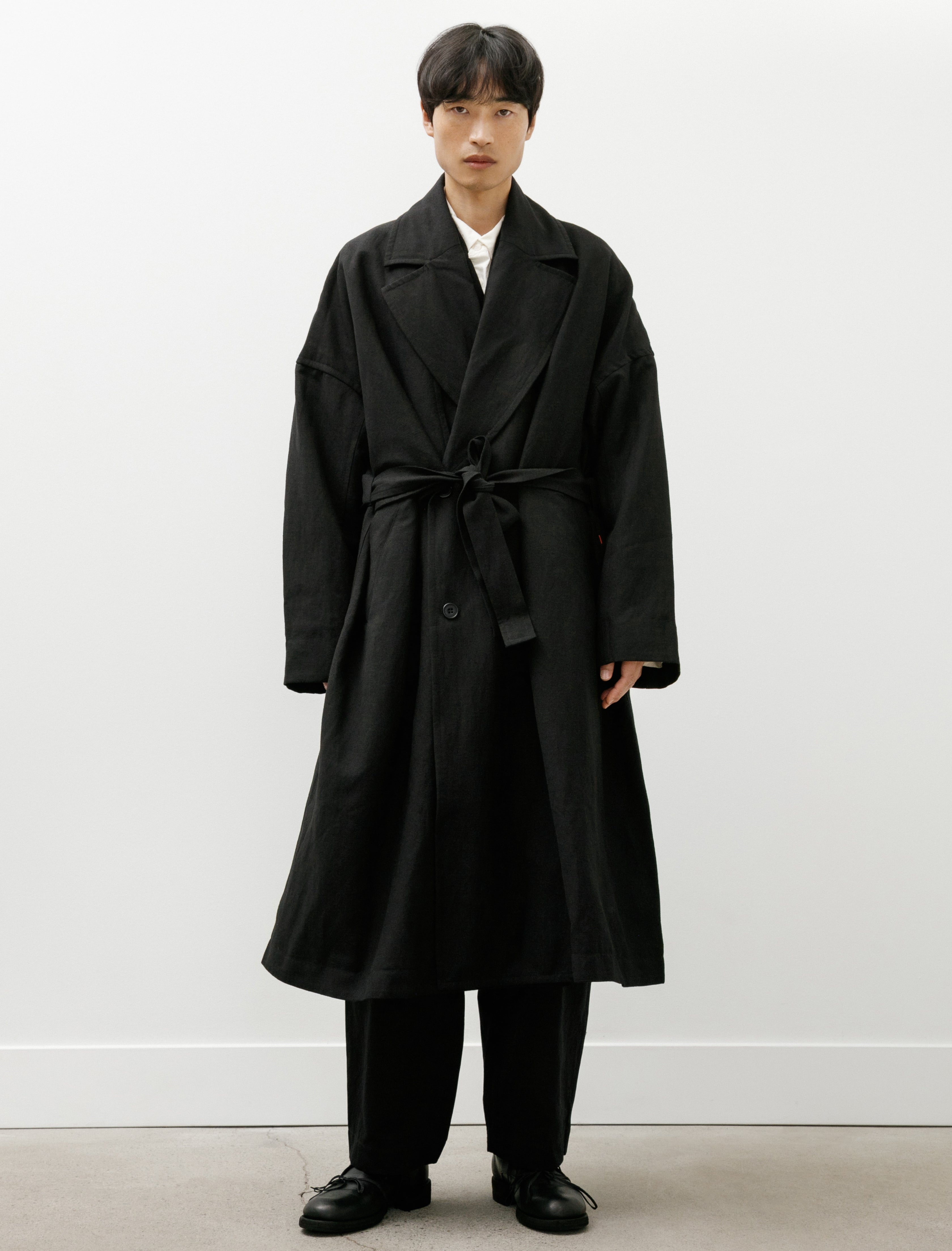 Casey Casey Moon Coat Linen Cotton Black