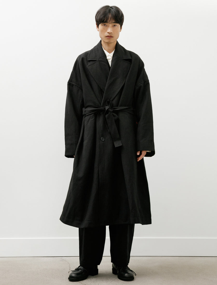 Moon Coat Linen Wool Black - Image 1
