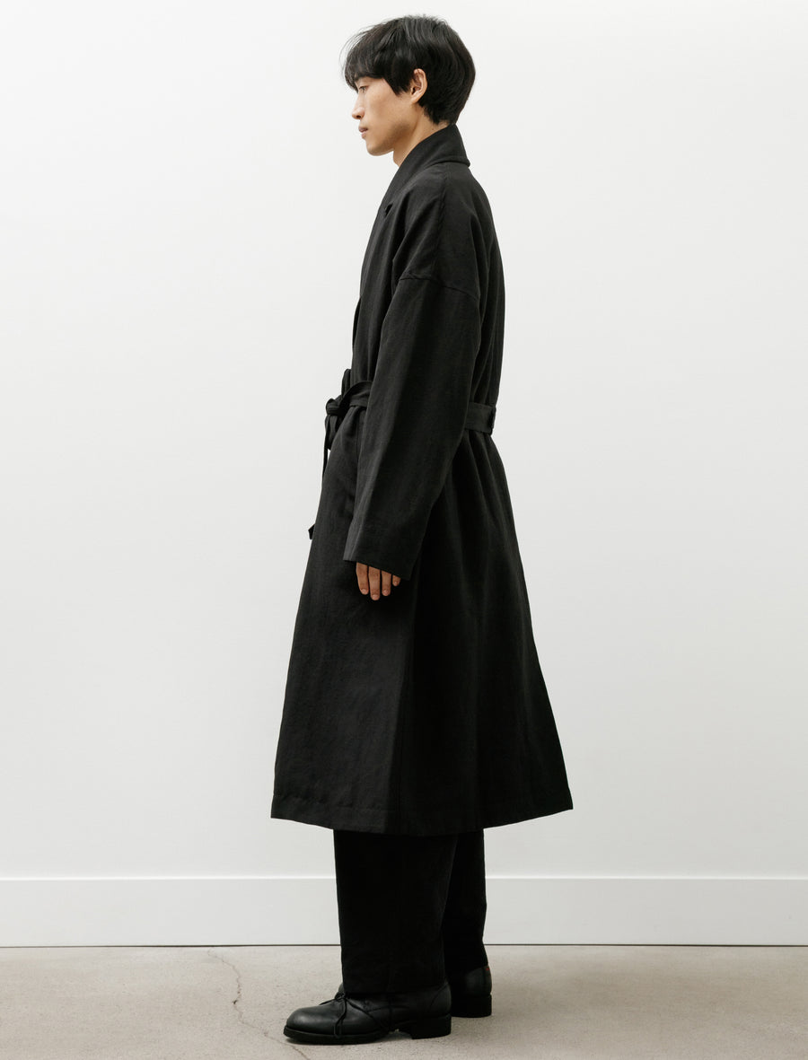 Moon Coat Linen Wool Black - Image 3
