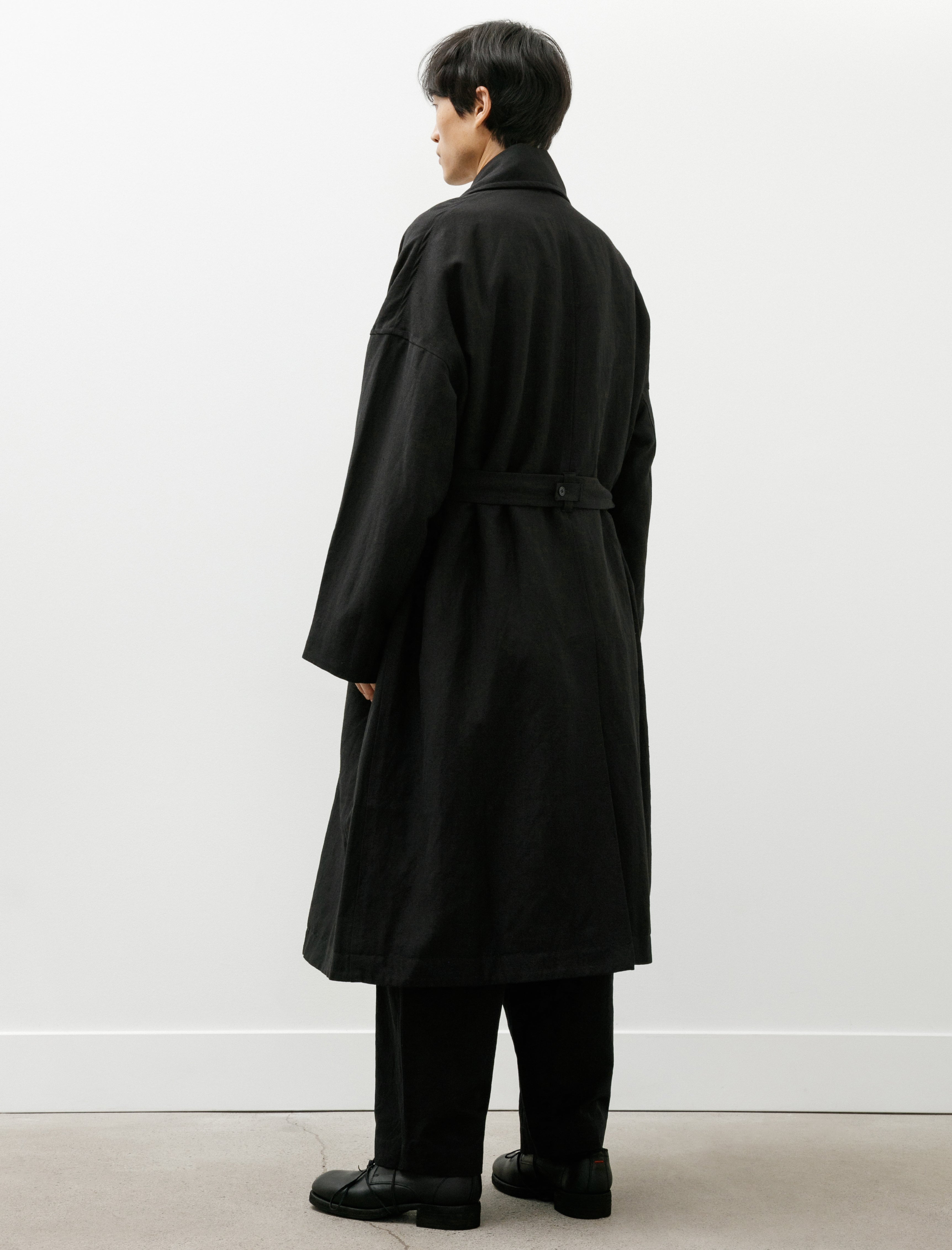Casey Casey Moon Coat Linen Cotton Black