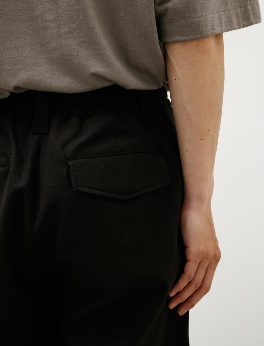 Relaxed Trousers Yarn Dye Wool Plainweave Ebony - Image 7