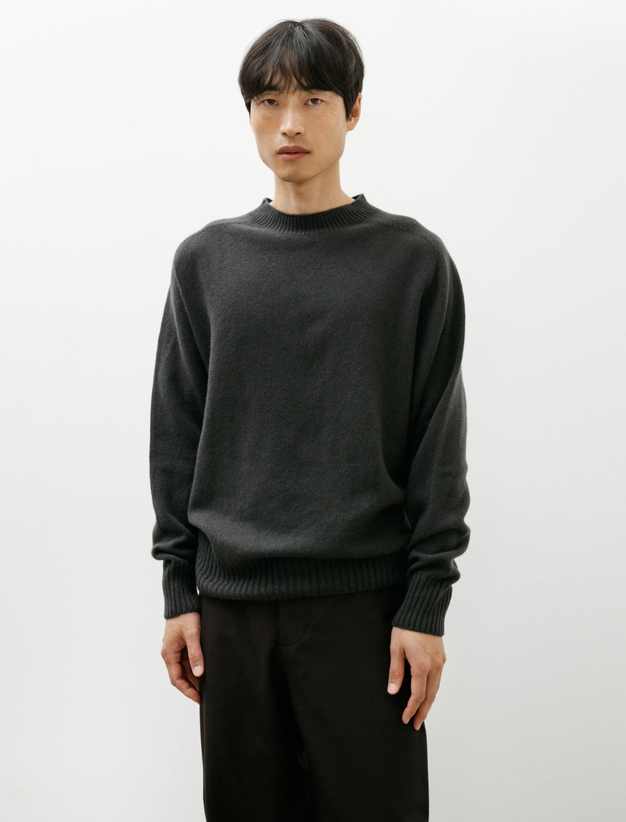 Seamless Crew Neck Merino Cashmere Asphalt - Image 1