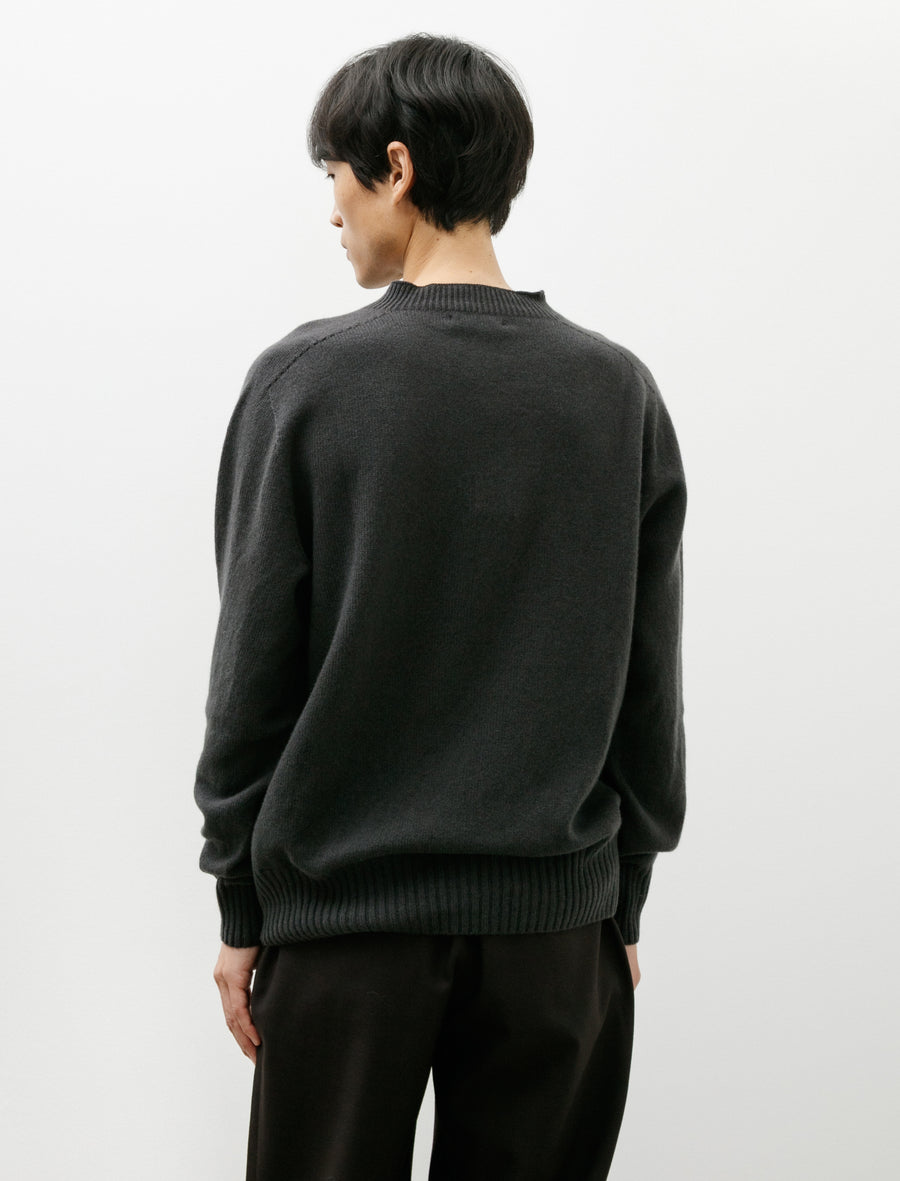 Seamless Crew Neck Merino Cashmere Asphalt - Image 2