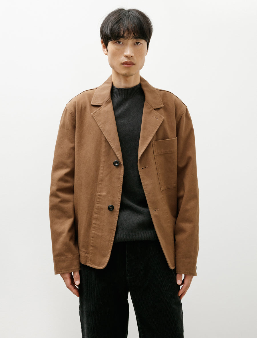 MHL Minimal Blazer Raised Cotton Drill Tobacco - Image 4