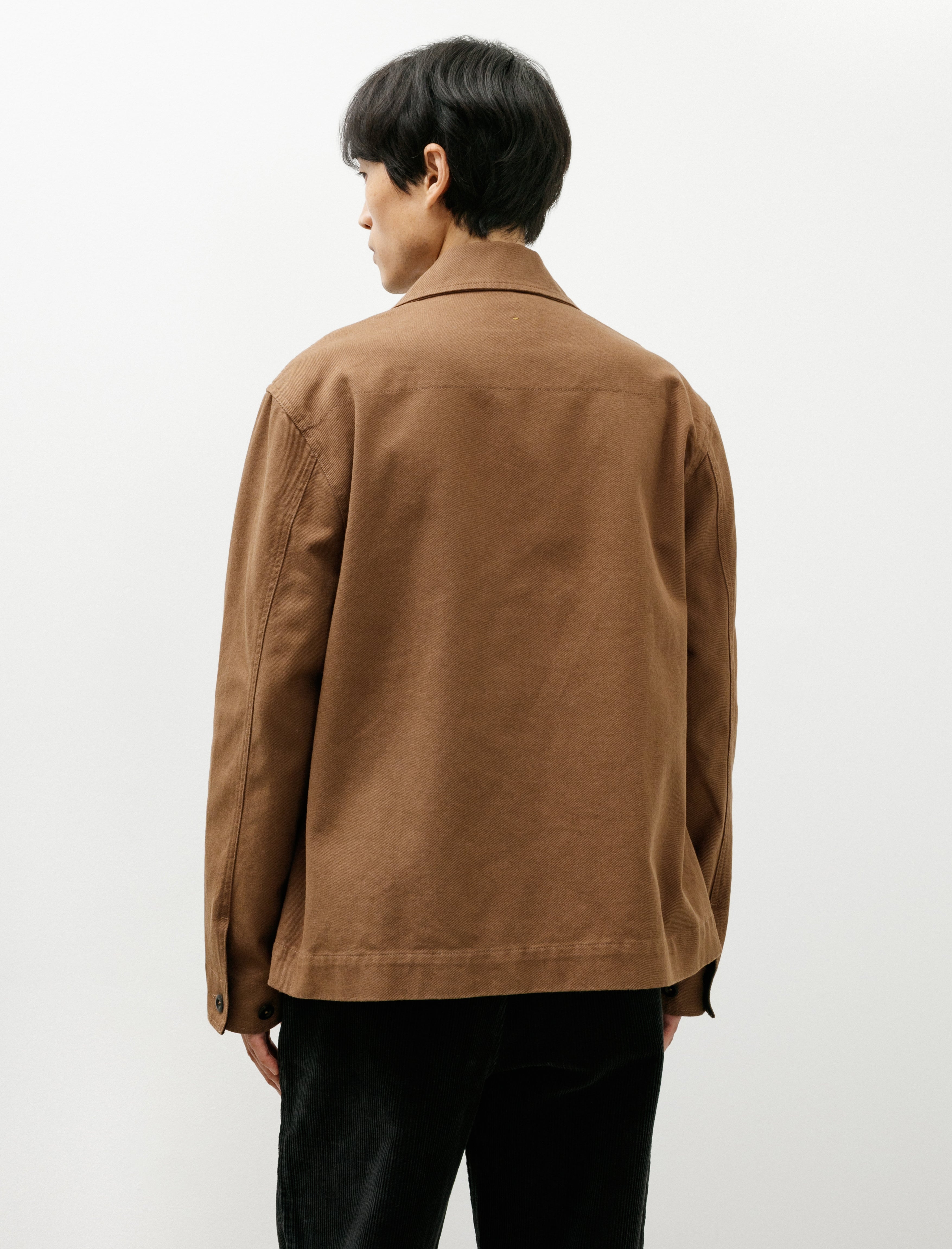 Margaret Howell MHL Minimal Blazer Raised Cotton Drill Tobacco
