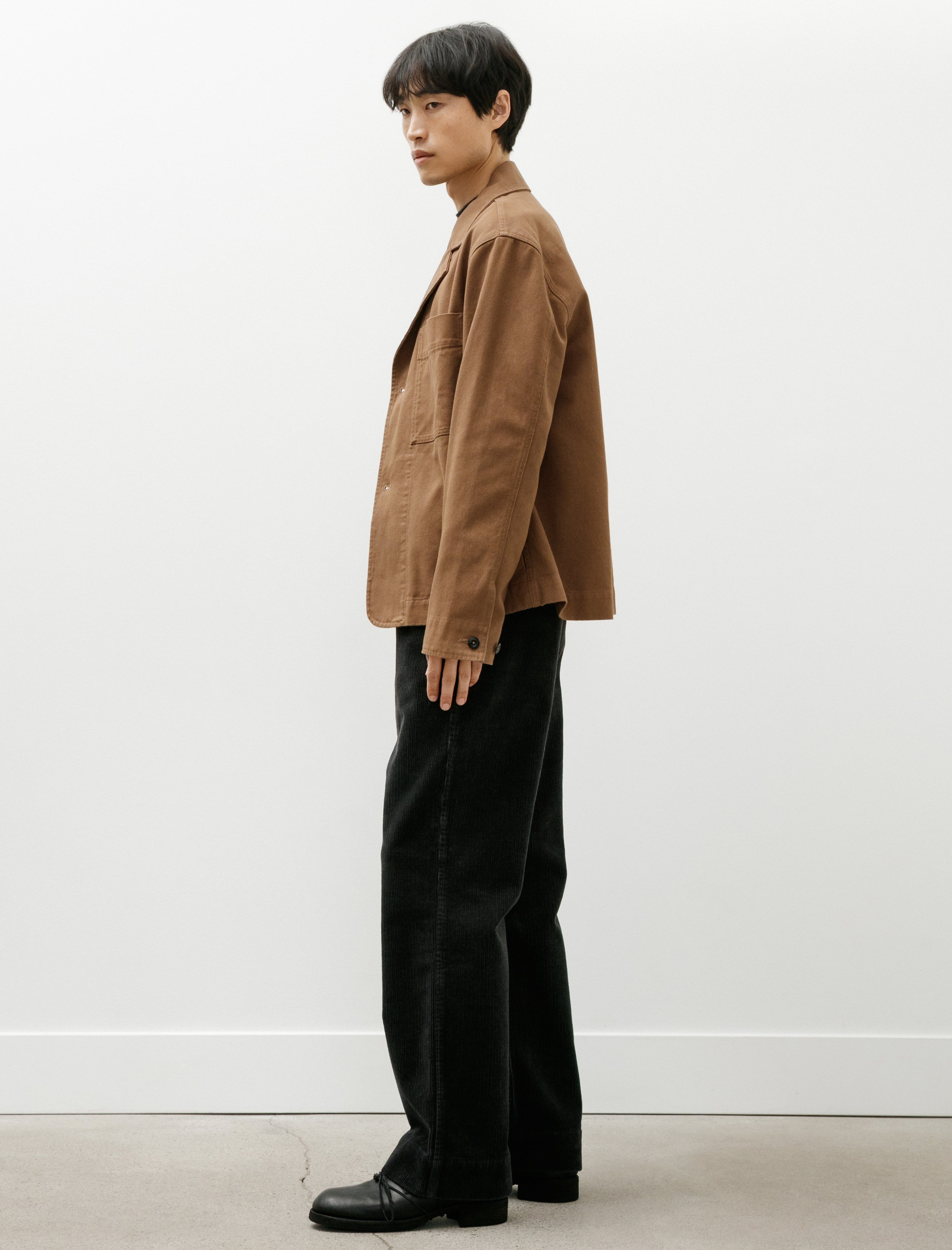 MHL Simple Trousers 8 Wale Cotton Corduroy Slate