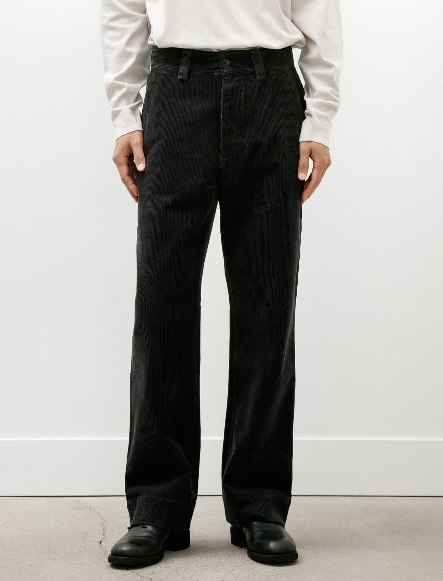 MHL Simple Trousers 8 Wale Cotton Corduroy Slate - Image 4