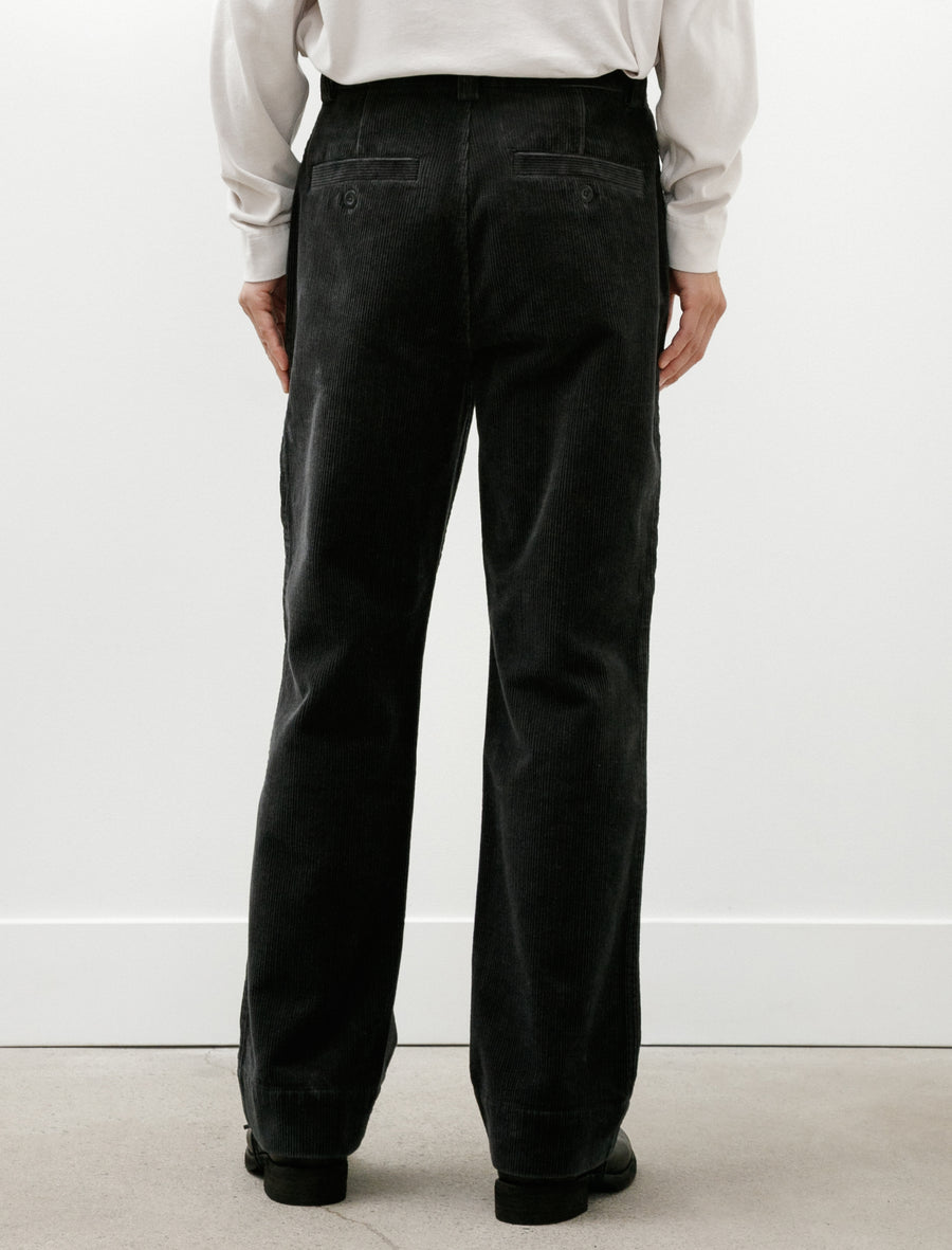 MHL Simple Trousers 8 Wale Cotton Corduroy Slate - Image 5
