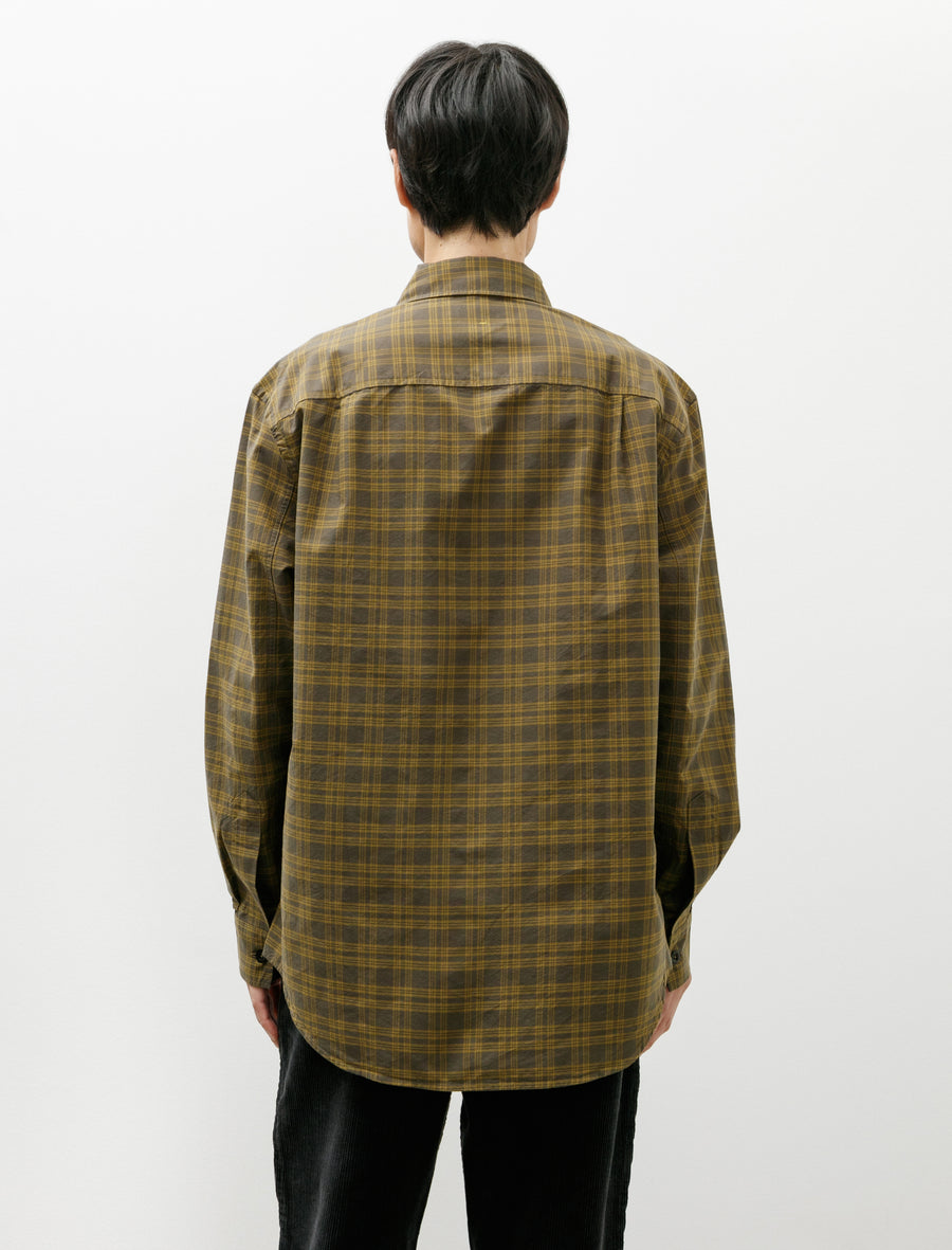MHL Basic Shirt Tonal Cotton Check Khaki Cumin - Image 2