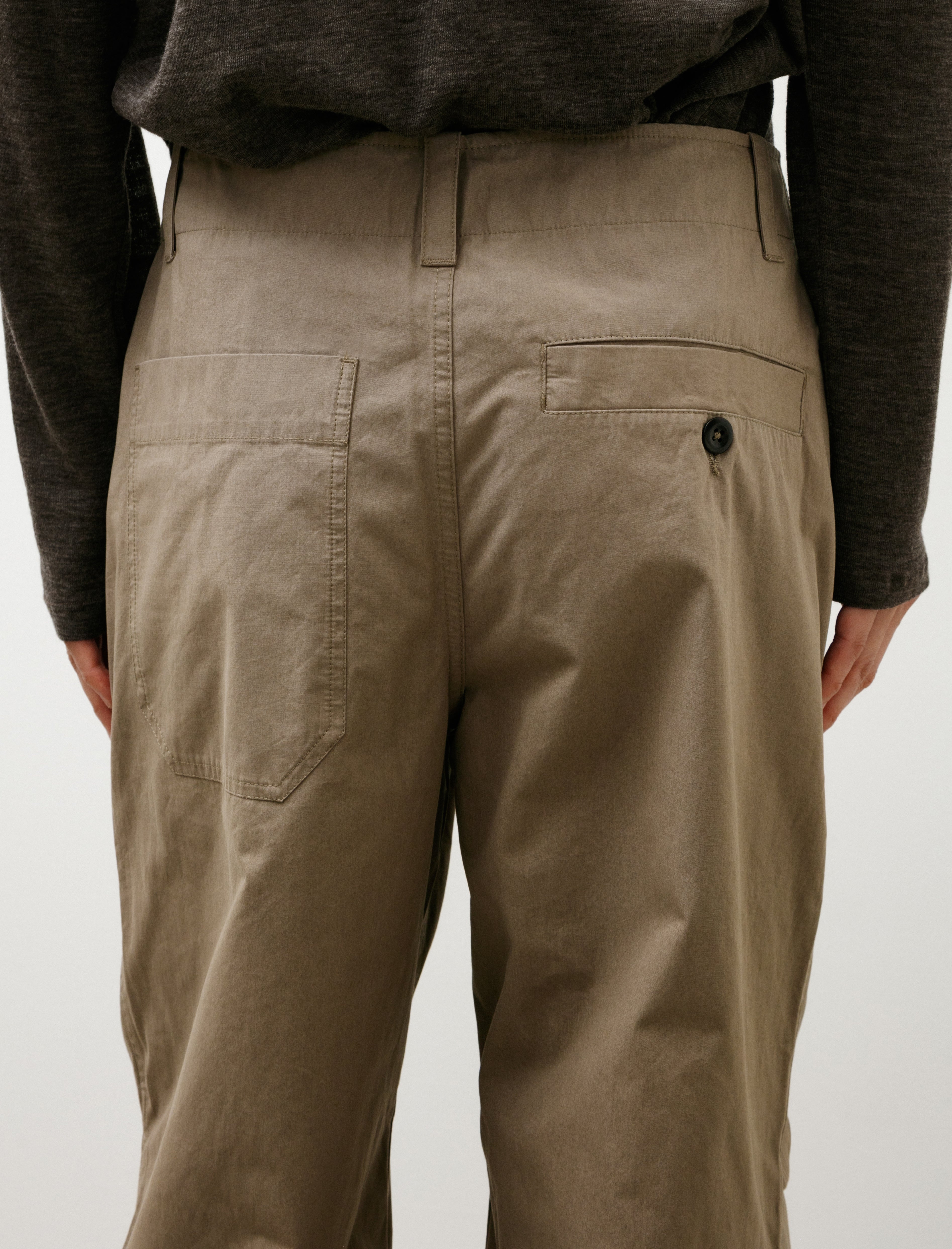 MHL Parachute Trouser Crisp Cotton Poplin Mouse