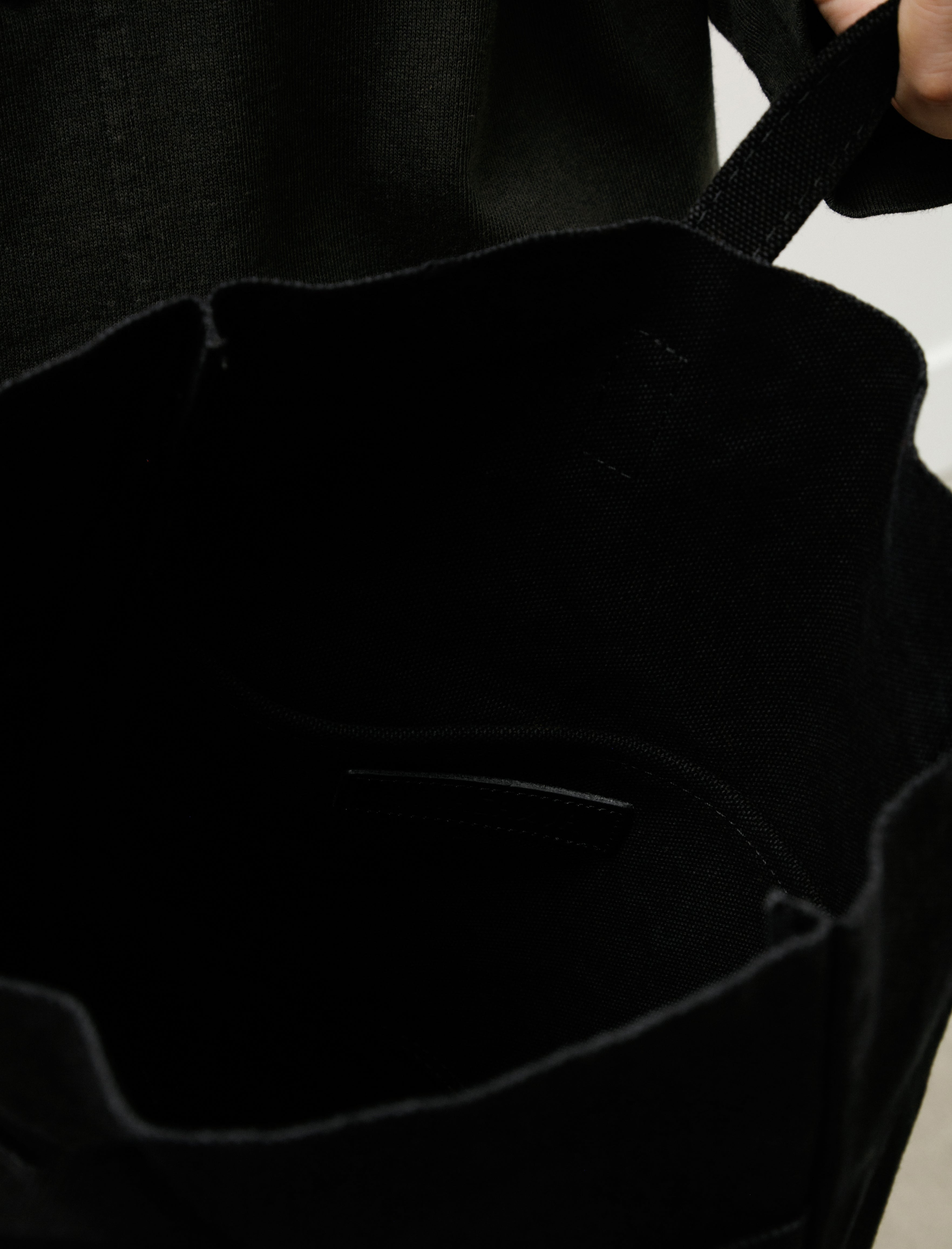 Amiacalva Washed Canvas 6 Pockets Tote TS Black