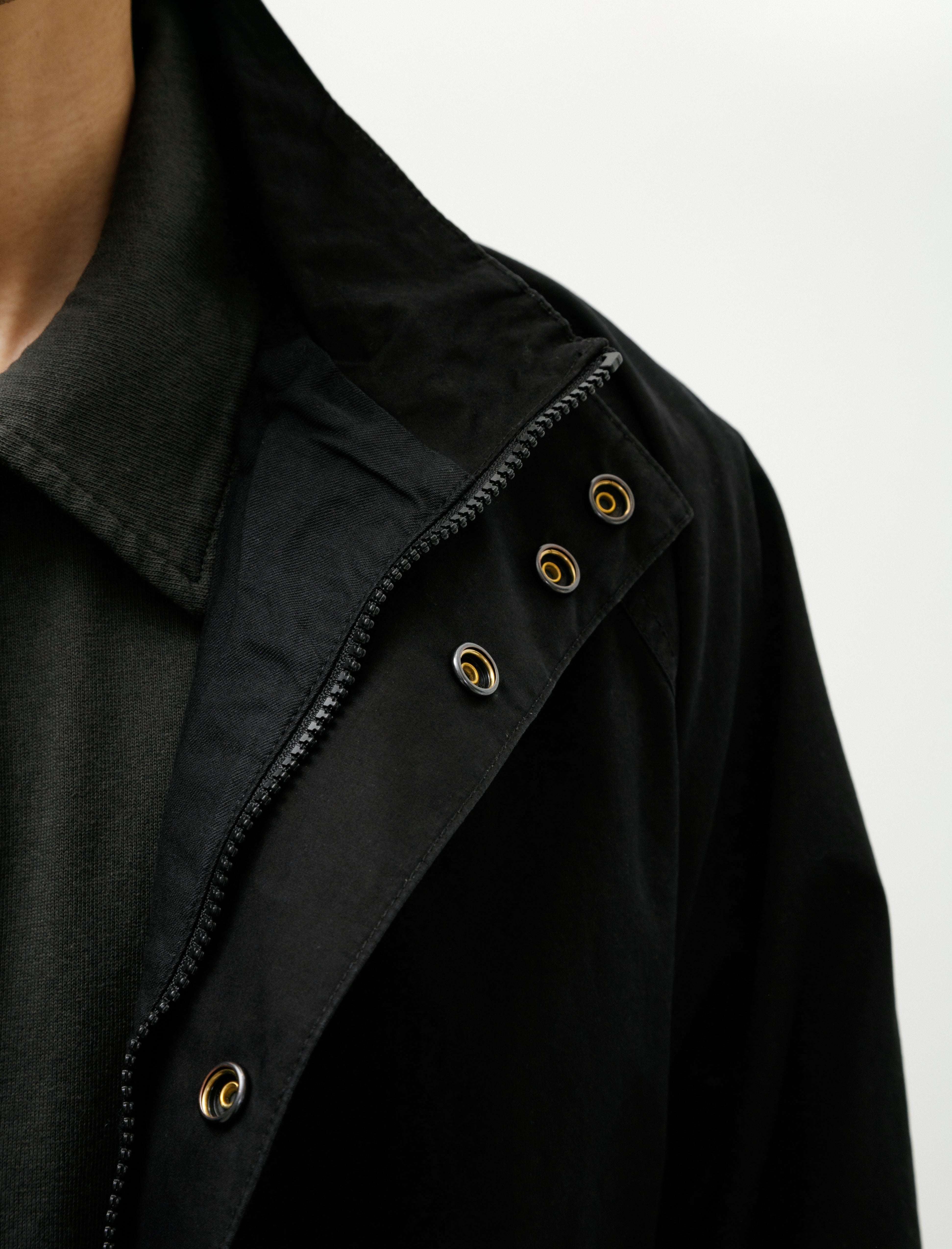 Margaret Howell MHL Track Jacket Crisp Cotton Poplin Black