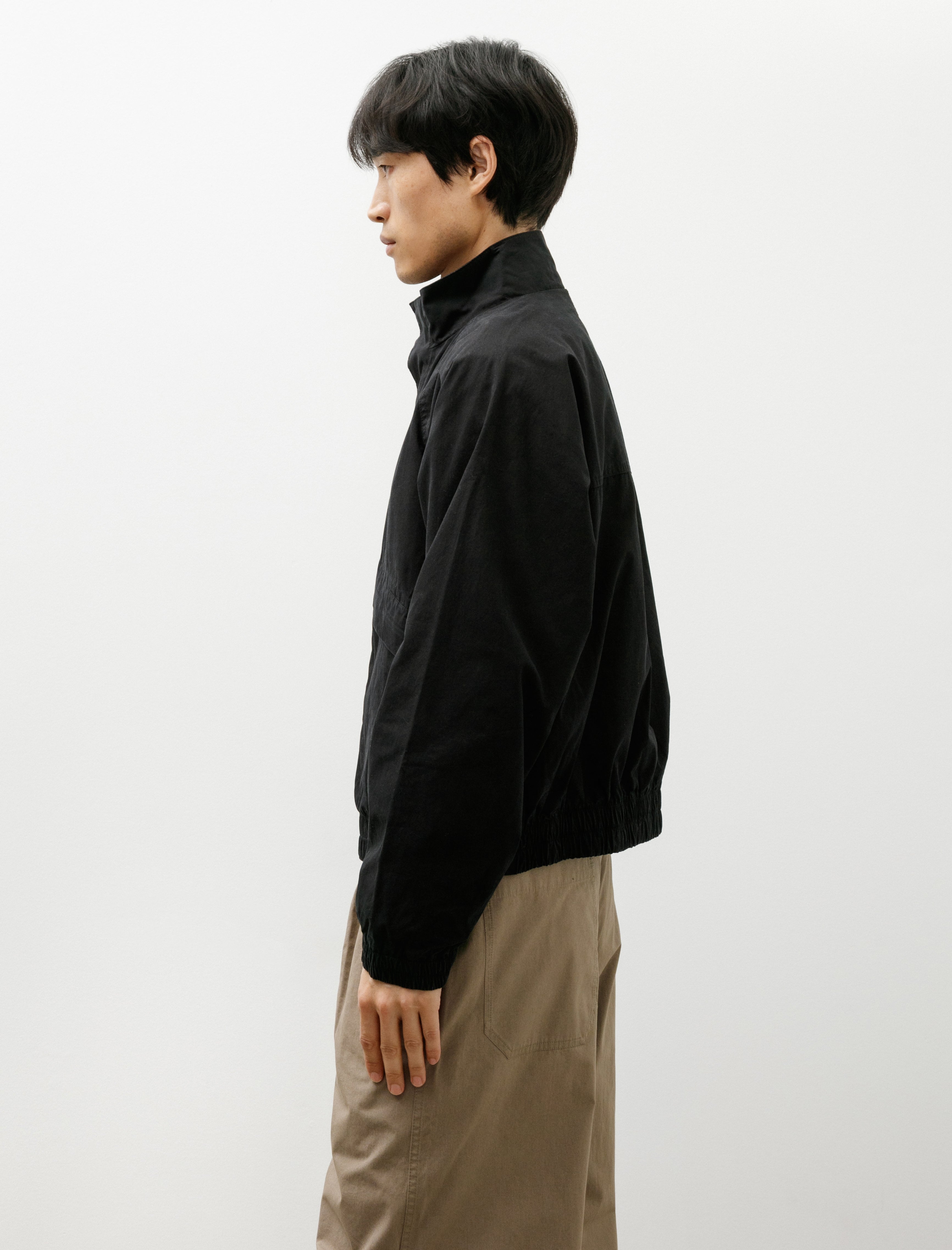 Margaret Howell MHL Track Jacket Crisp Cotton Poplin Black