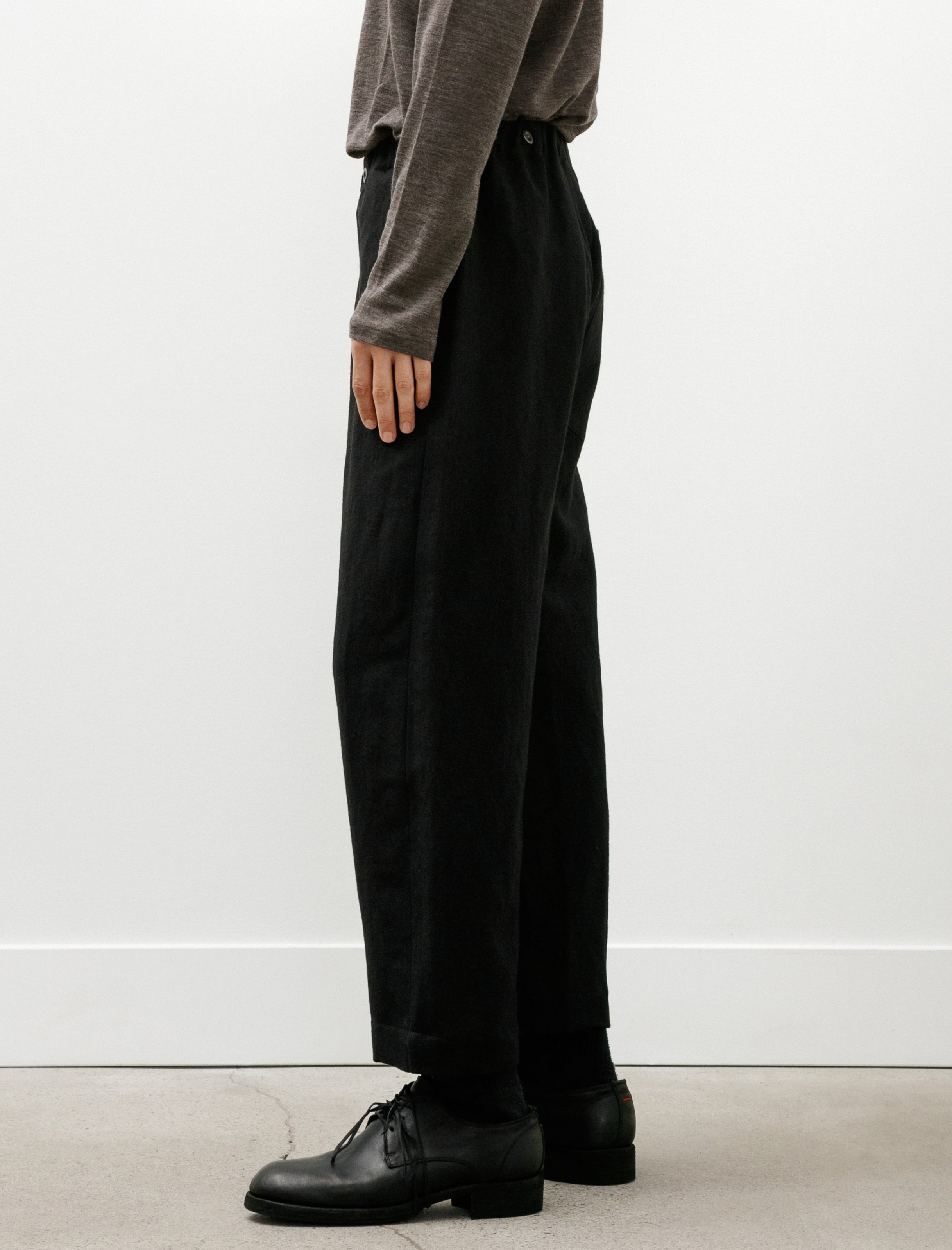 Sono Tatum Trousers Linen Wool Black
