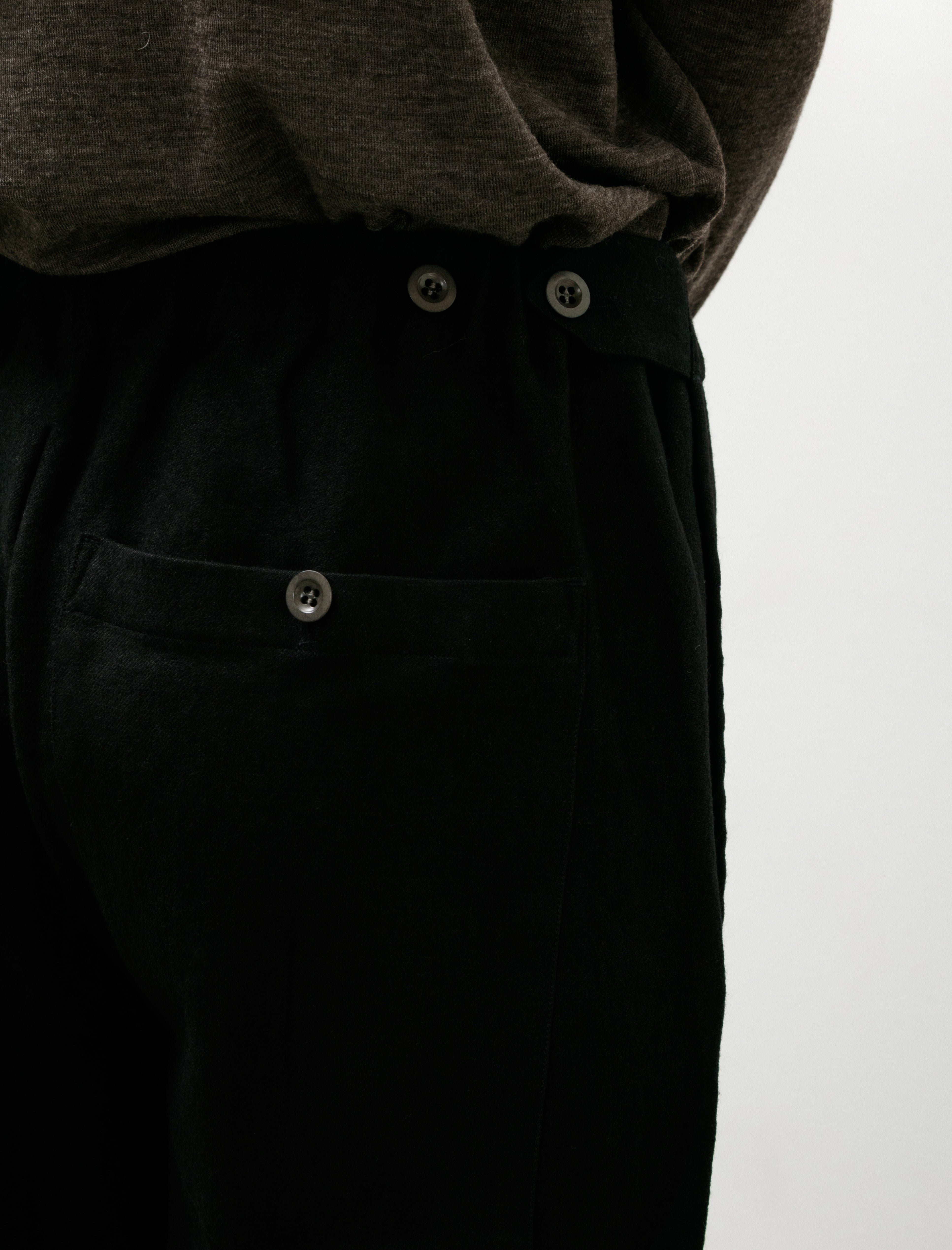 Sono Tatum Trousers Linen Wool Black