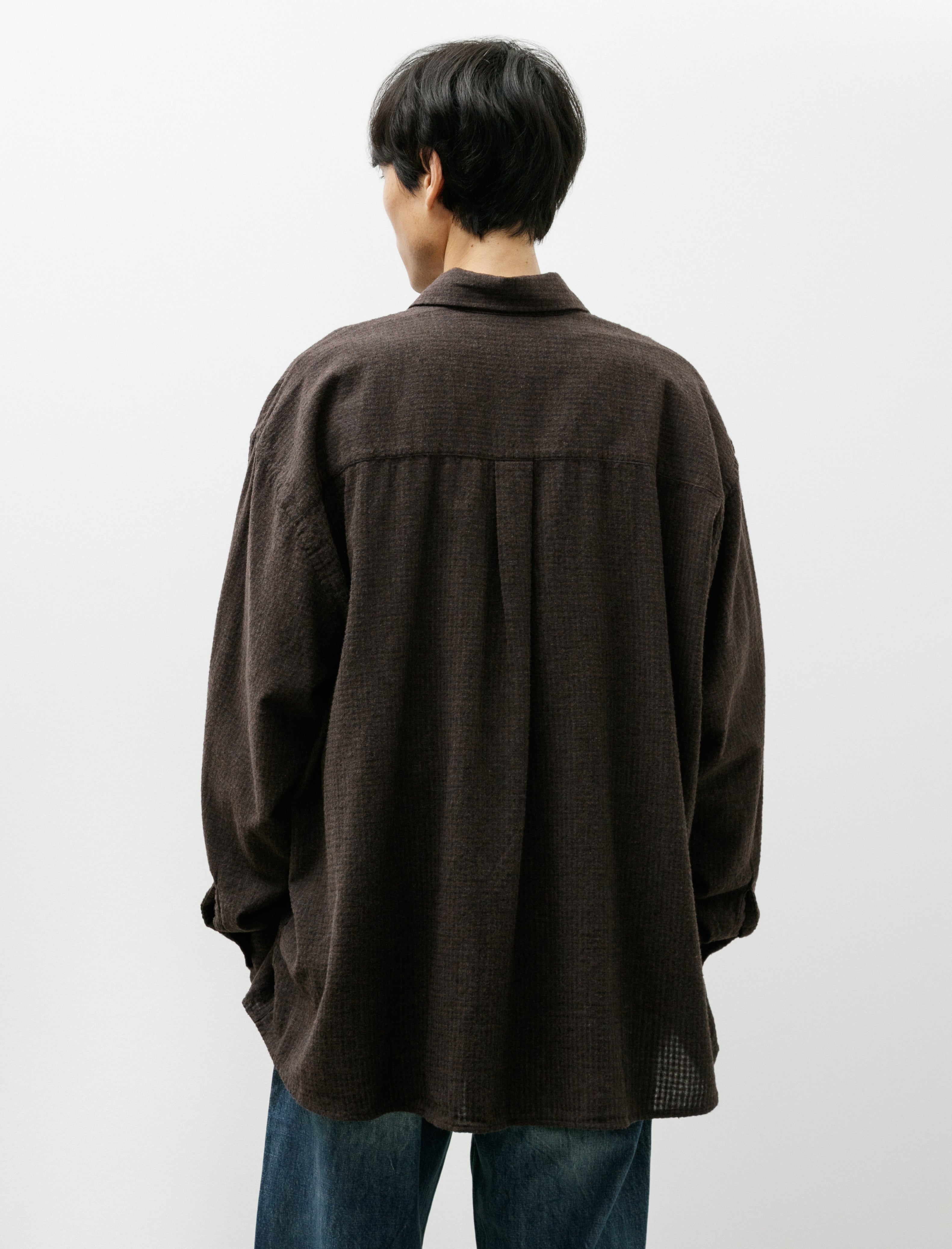 Our Legacy Borrowed Shirt Truffle Check Grid Cloth