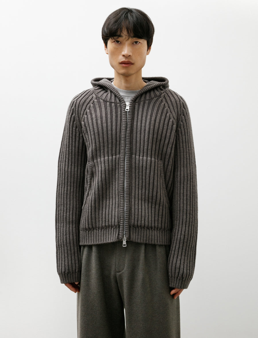 Level Hood Sage Stripe Dry Merino Wool - Image 1