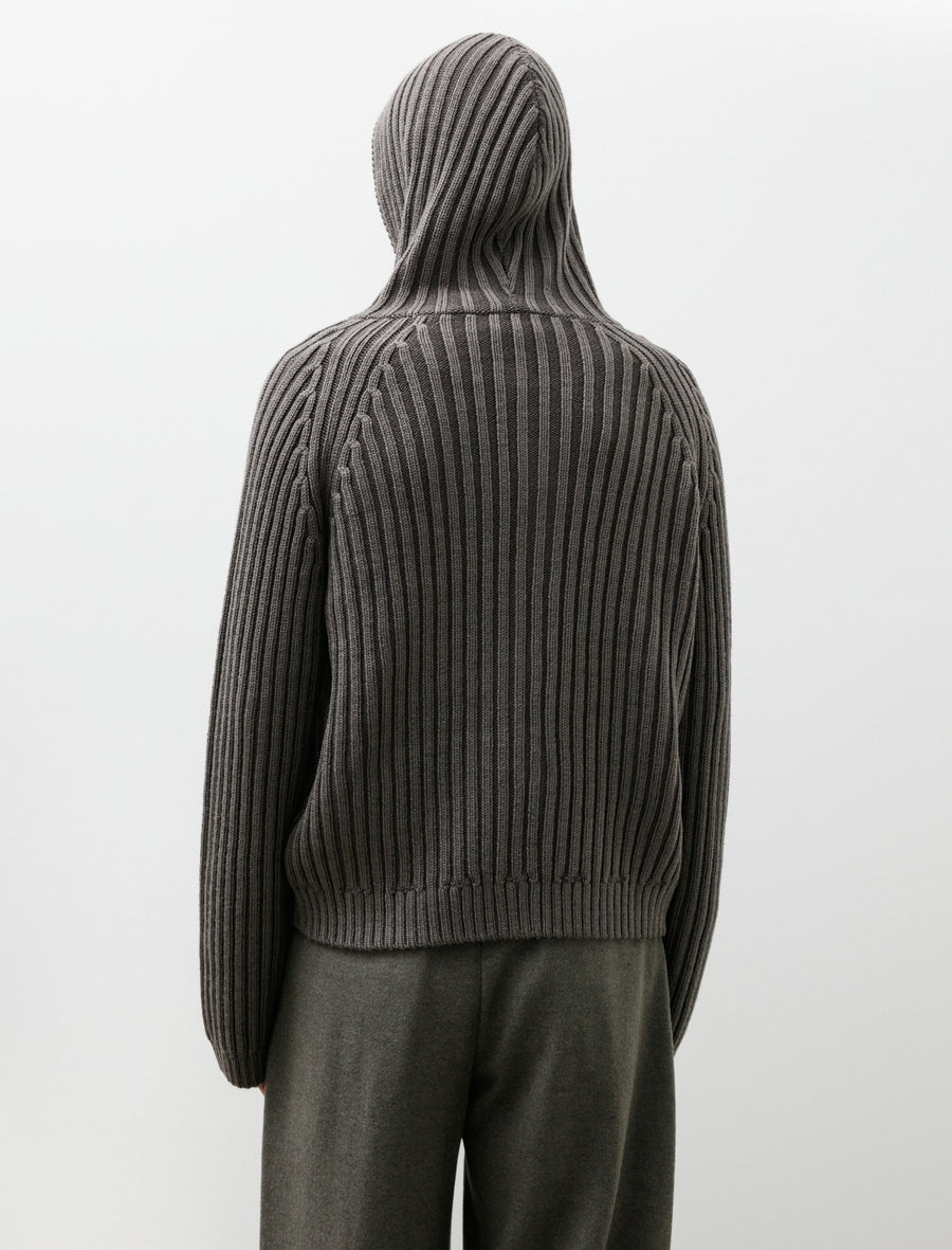 Level Hood Sage Stripe Dry Merino Wool - Image 2