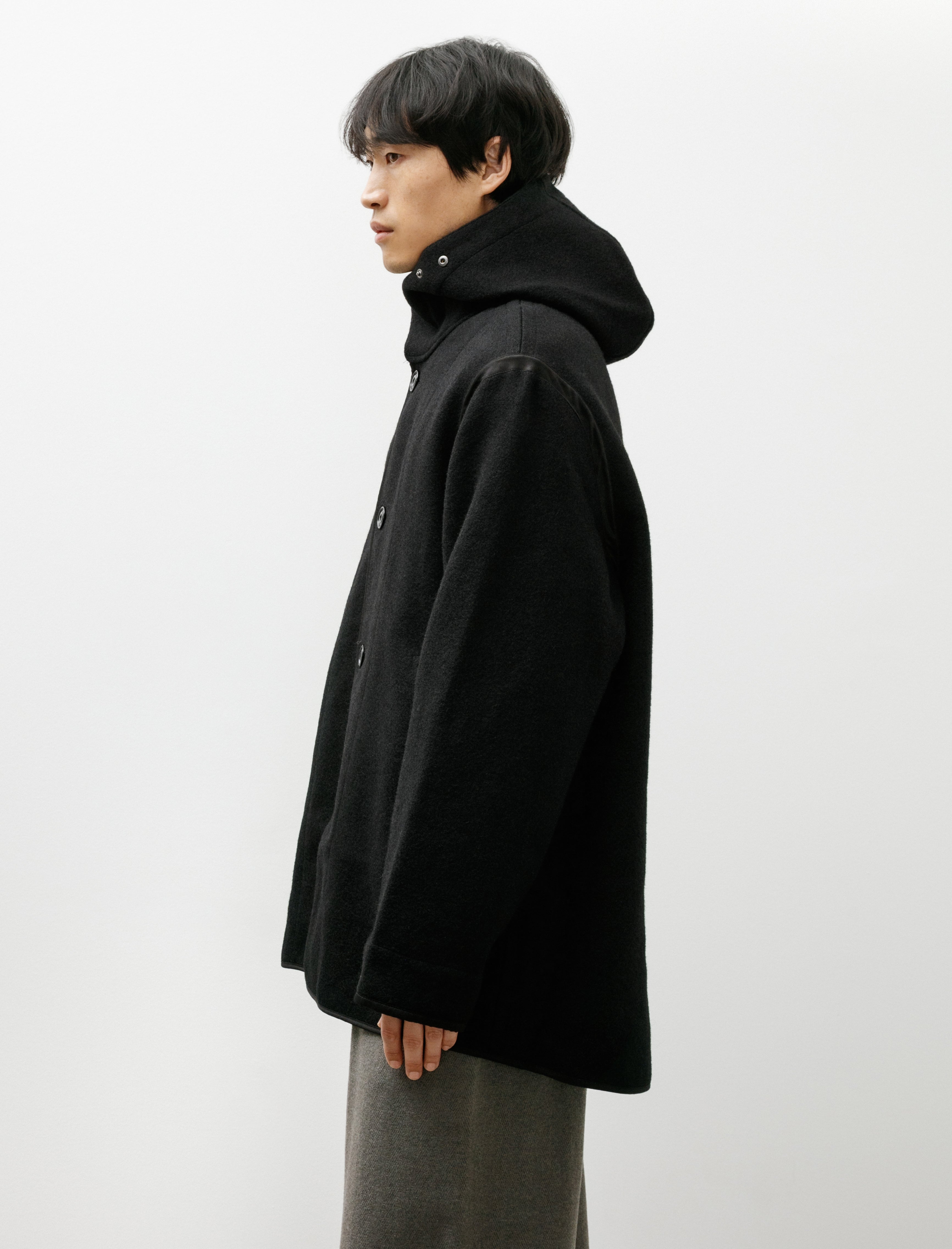 Our Legacy Liner Jacket Black Stamped Wool