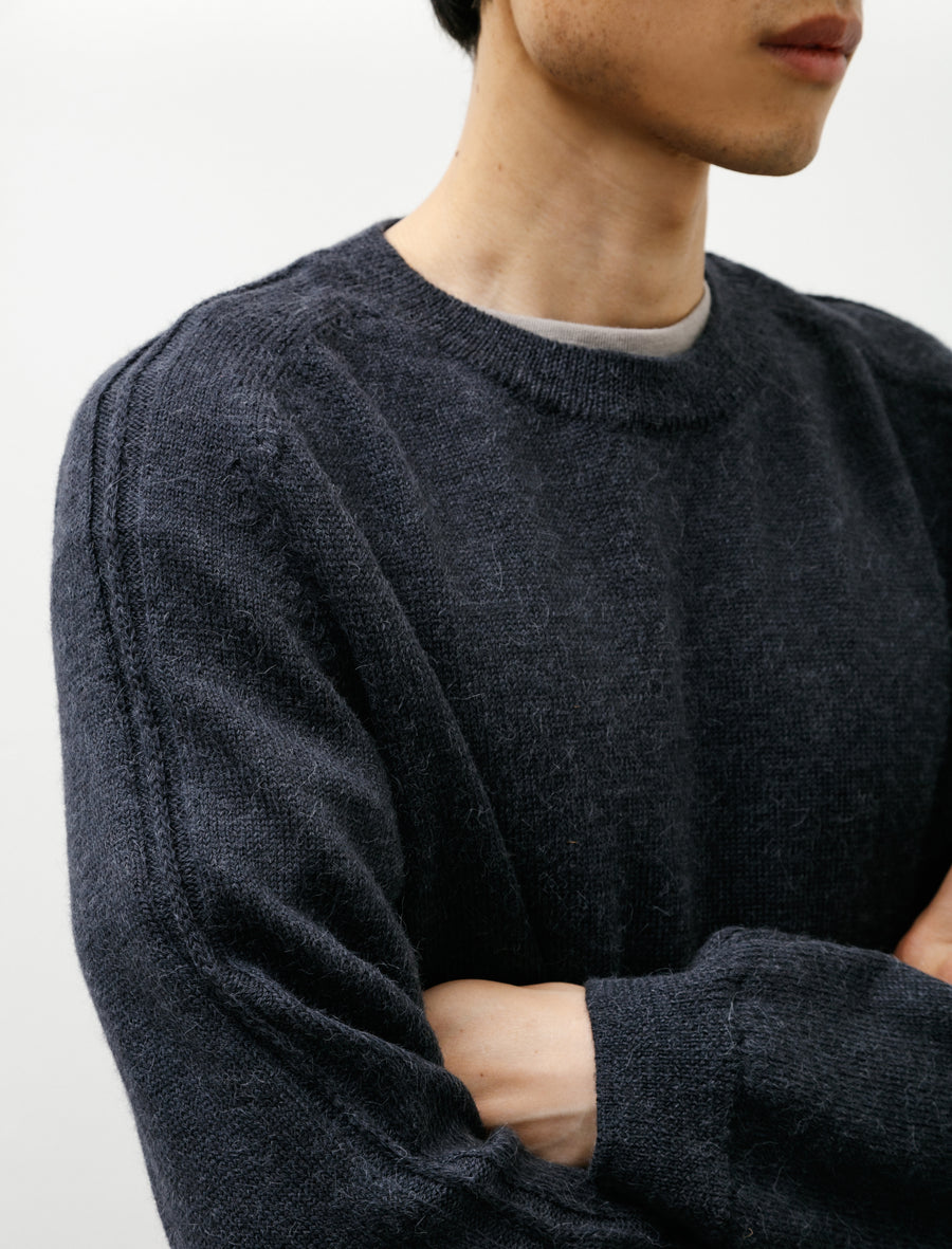 True Roundneck Charcoal Snug Alpaca Wool - Image 4