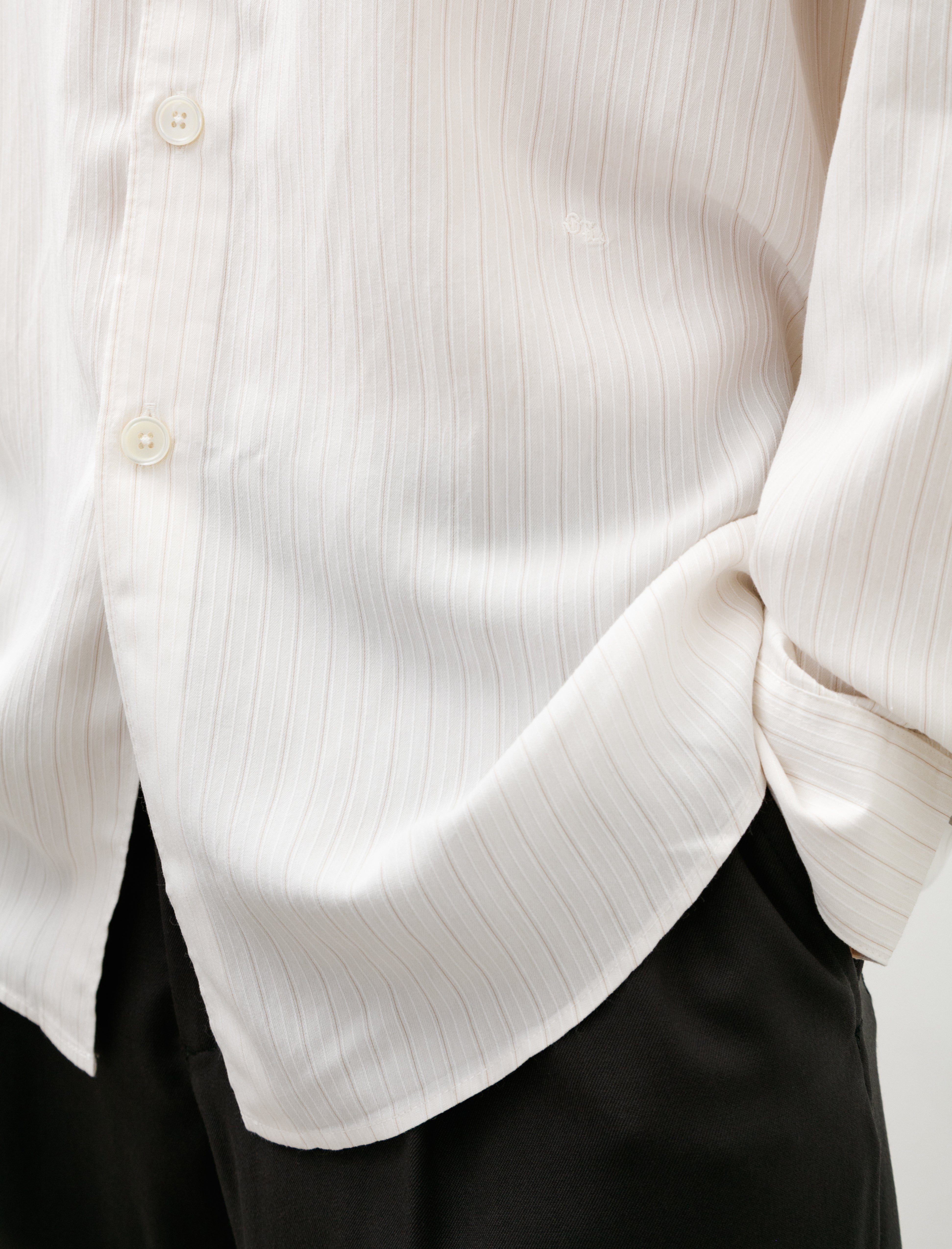 Our Legacy Beyond Shirt Cream Stripe Ceremony Viscose