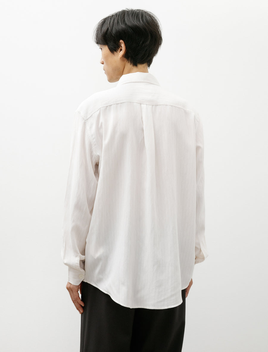 Beyond Shirt Cream Stripe Ceremony Viscose - Image 2
