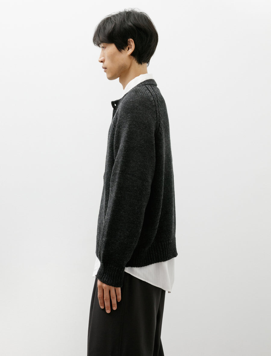 Shore Henley Charcoal Dry Merino Wool - Image 3