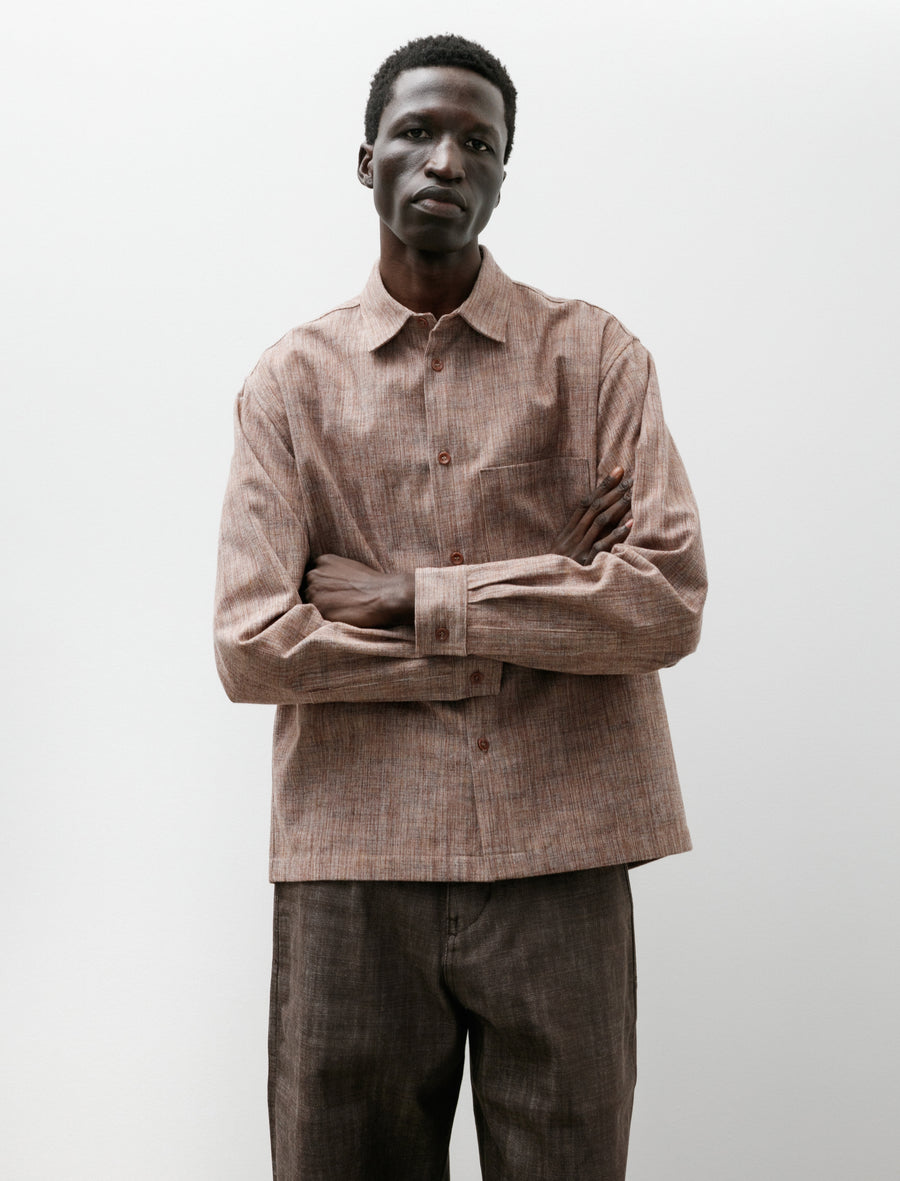 Ace Button Down Shirt Multi Colour Tweed - Image 1