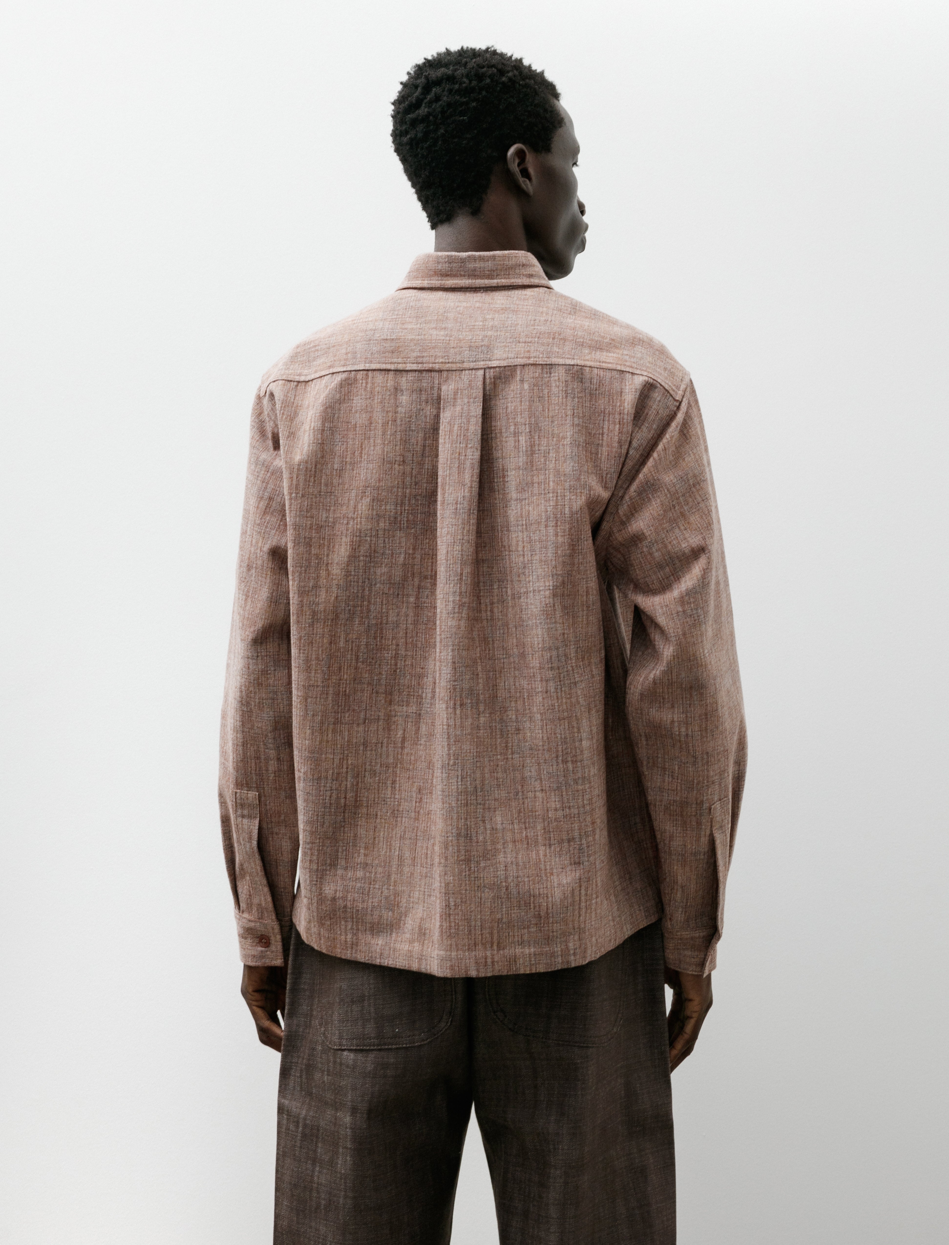 Alterior Ace Button Down Shirt Multi Colour Tweed