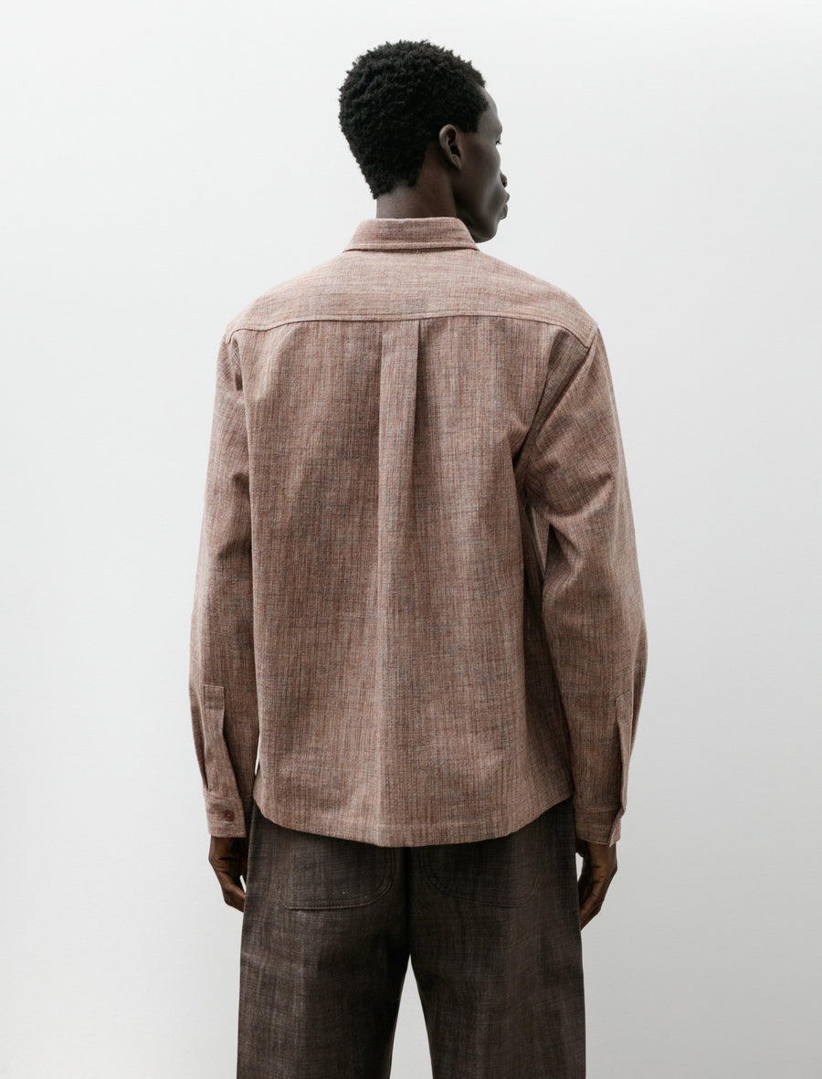 Ace Button Down Shirt Multi Colour Tweed - Image 2