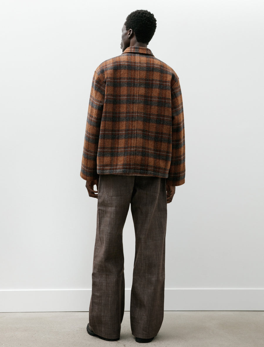 Wide Denim Selvedge Trouser Brown - Image 2