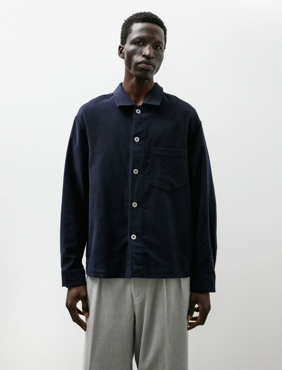 Travail Shirt Cotton Moleskin Navy - Image 1